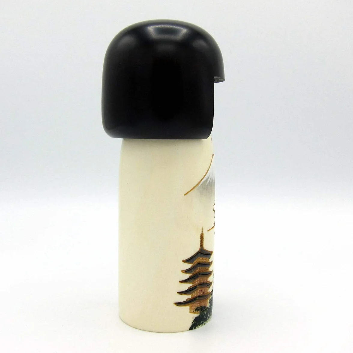 Usaburo Sosaku Kokeshi Lalka Fujiyama Made in Japonia