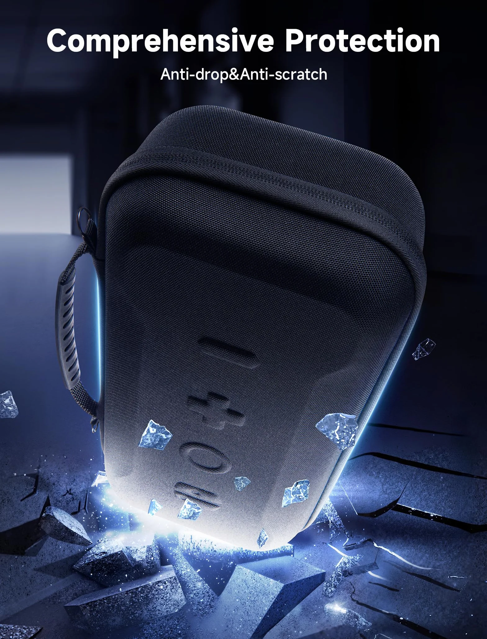JSAUX Etui do Lenovo Legion Go / Go S i Go 2, duże etui podróżne z twardą skorupą, z osłoną ekranu i uchwytem, ​​torba do przechowywania konsoli, kontrolera i stacji dokującej, czarne