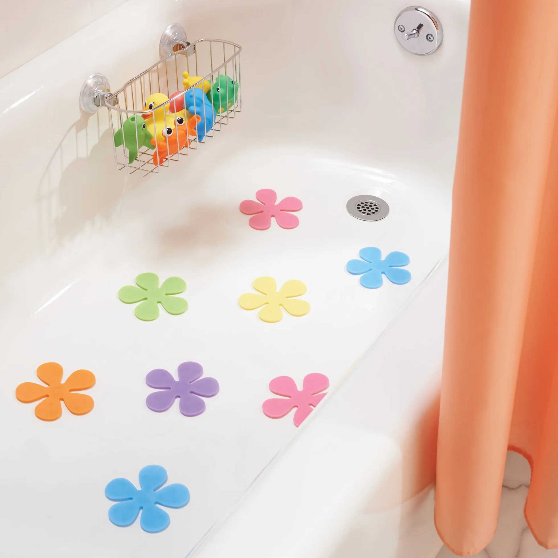 iDesign kwiatowy bieżnik z wanną zestaw 8 sztuk wielokolorowy