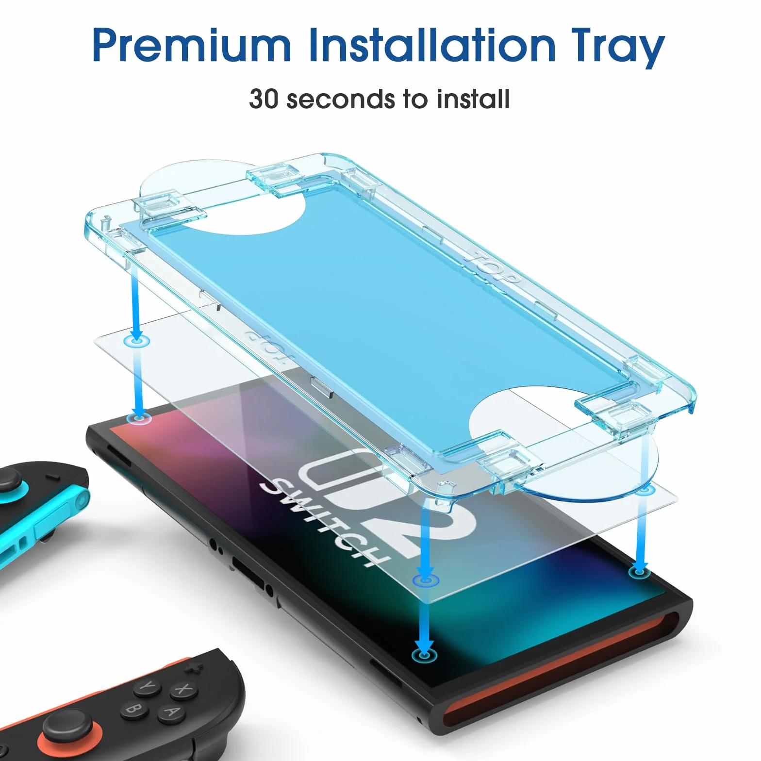 amFilm Auto-Alignment OneTouch do Nintendo Switch 2 2025, matowa ochrona wyświetlacza, szkło hartowane, instalacja w 30 sekund, bez pęcherzyków powietrza, nie oślepia, nie pozostawia śladów palców