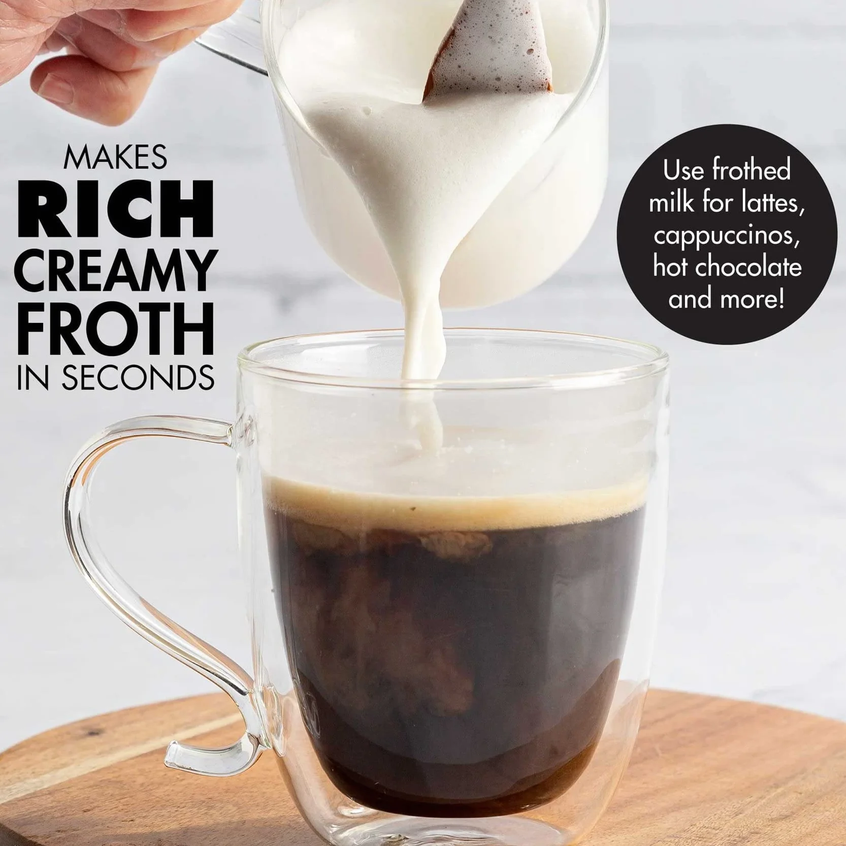Spieniacz do mleka ręczny trzepaczka mini blender do kawy frappe matcha espresso