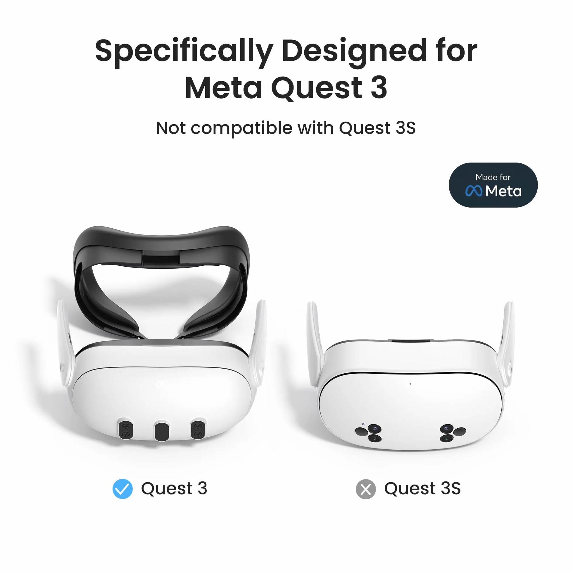 KIWI design F3 silikonowa nakładka na twarz kompatybilna z Meta Quest 3, odporna na pot osłona twarzy VR