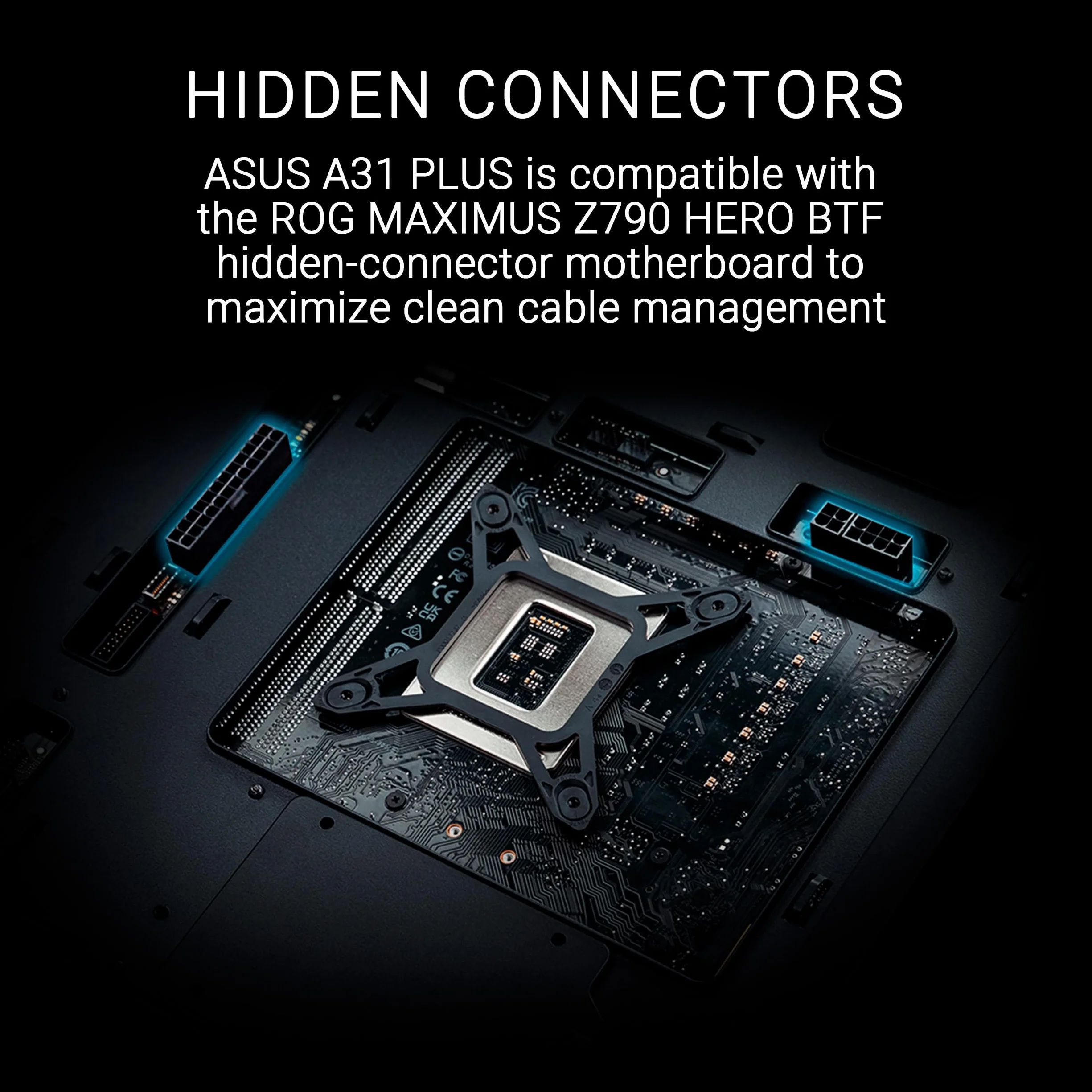 ASUS A31 Plus TG ARGB - Obudowa PC ATX (kompatybilna z płytami głównymi z ukrytym złączem, grzejnikami 360 mm i grafiką 380 mm, 4 wentylatory ARGB, szkło hartowane, zarządzanie kablami), czarny