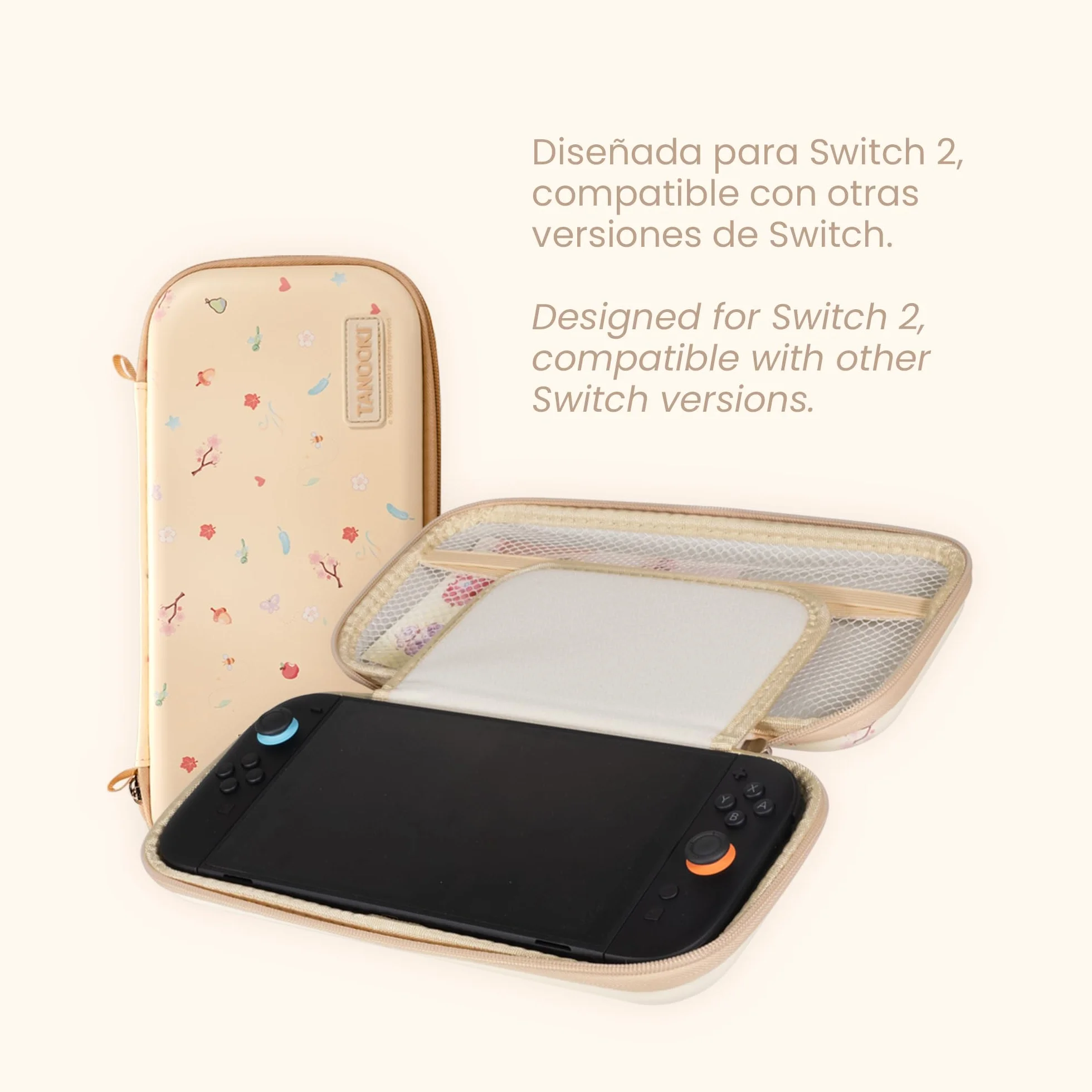 TANOOKI Torba do przenoszenia na Switch 2, piękny design, piękny pokrowiec na przełącznik 2, kompatybilny z przełącznikami/OLED/Lite, wnętrze do gier