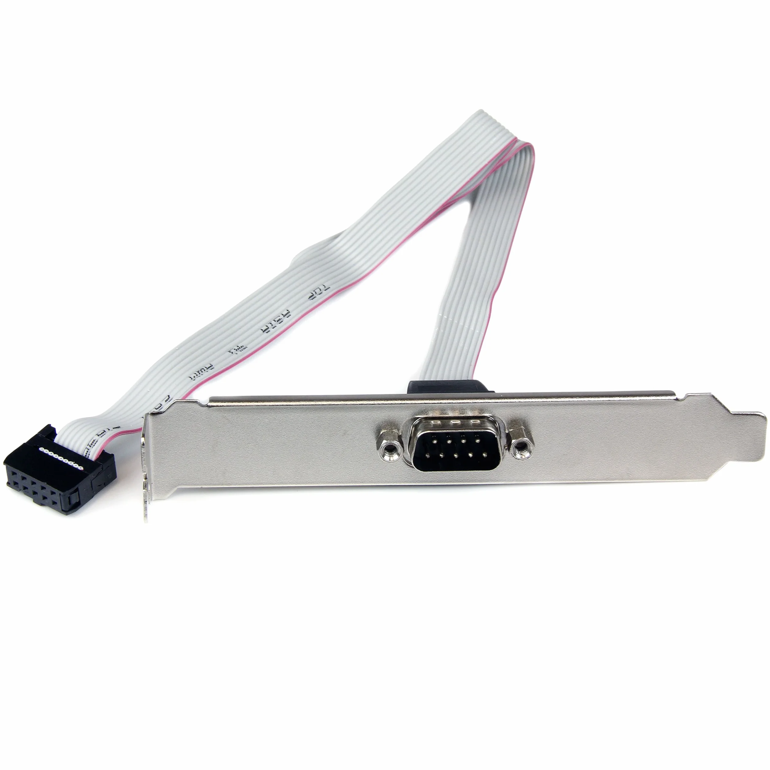 StarTech.com PLATE9M16 16 cali (40 cm) 9-pinowy szeregowy męski na 10-pinowy panel gniazda płyty głównej, płyta główna adapter do portu szeregowego, szary