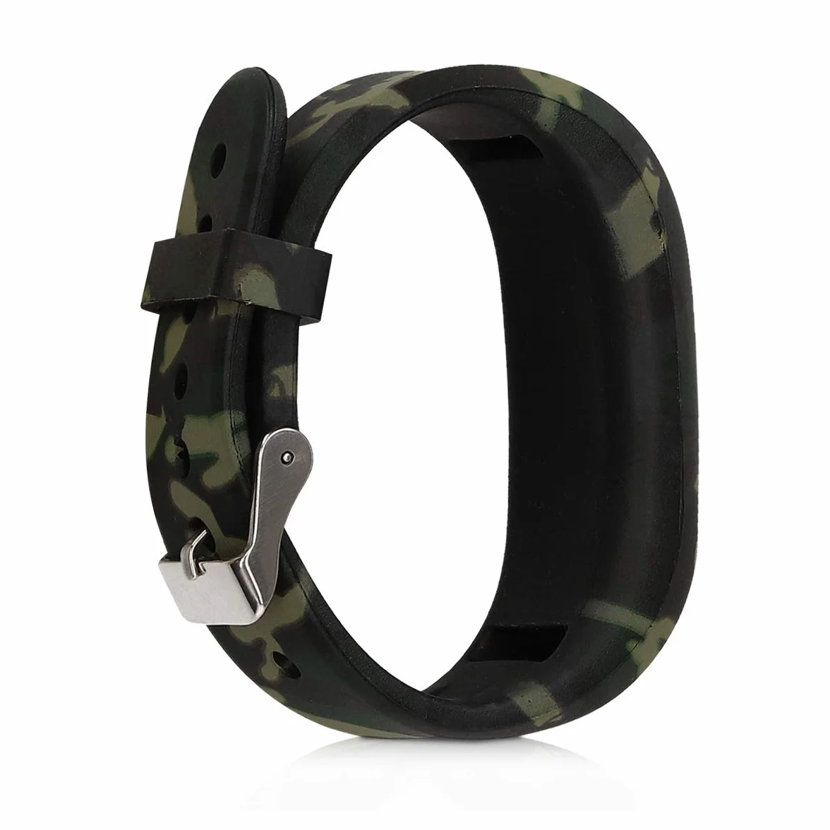 kwmobile Pasek do zegarka TPU kompatybilny z Garmin Vivofit jr. / jr. 2-2 x tracker fitness, zapasowy pasek sportowy na nadgarstek, zestaw kamuflażowy czarny/jasnozielony/ciemnozielony