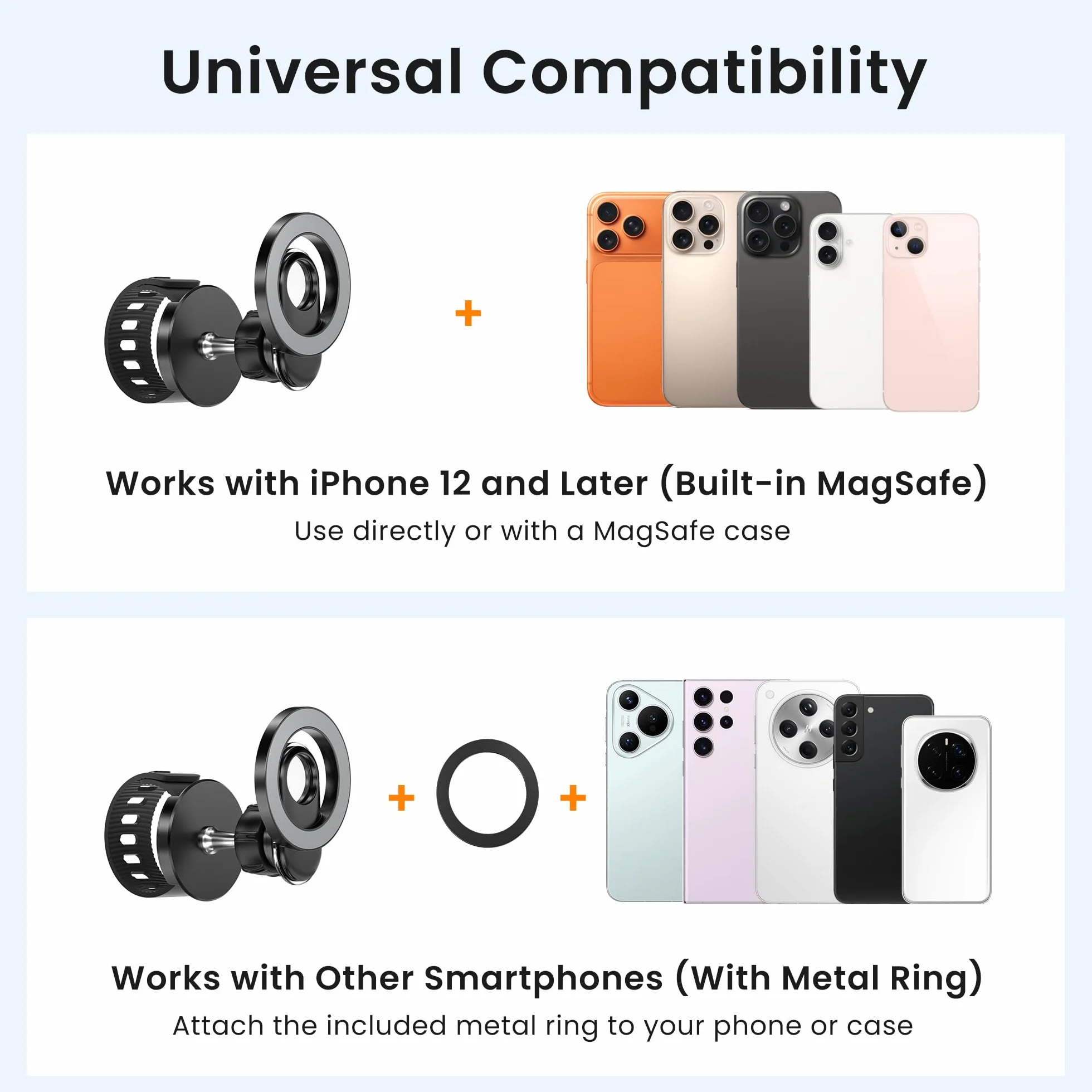 Itramax Uchwyt na Telefon do Wózka,360° Magnetyczny Uchwyt,Regulowany Pasek,Na Kierownicę Roweru/Gym dla Magsafe iPhone 17 16 15 14 13 12,Smartfony,Peloton,Bieżnia,Wózek,Wózek Sklepowy/Golfowy