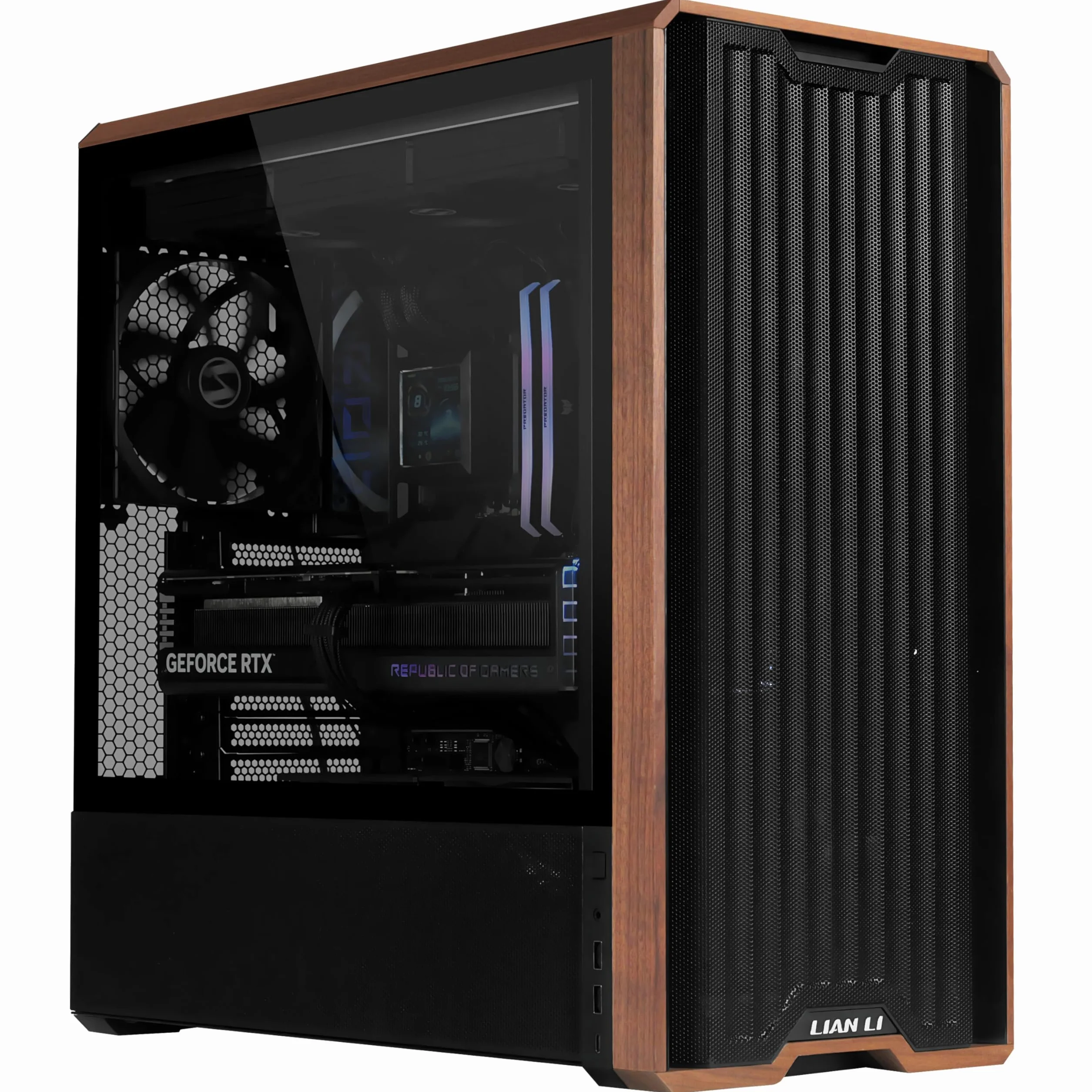 Lian Li LANCOOL 217 - Szafka komputerowa Mid-Tower/Gaming Cabinet - Czarny | Kompatybilny z ATX/Micro-ATX/Mini-ITX | 5 wstępnie zainstalowanych wentylatorów - G99.LAN217X.in