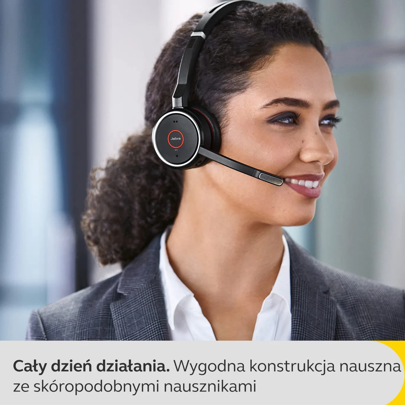 Jabra Evolve 75 SE - bezprzewodowy zestaw słuchawkowy Bluetooth stereo - z mikrofonem i aktywną redukcją szumów - certyfikat MS Teams, współpracuje ze wszystkimi platformami - czarny