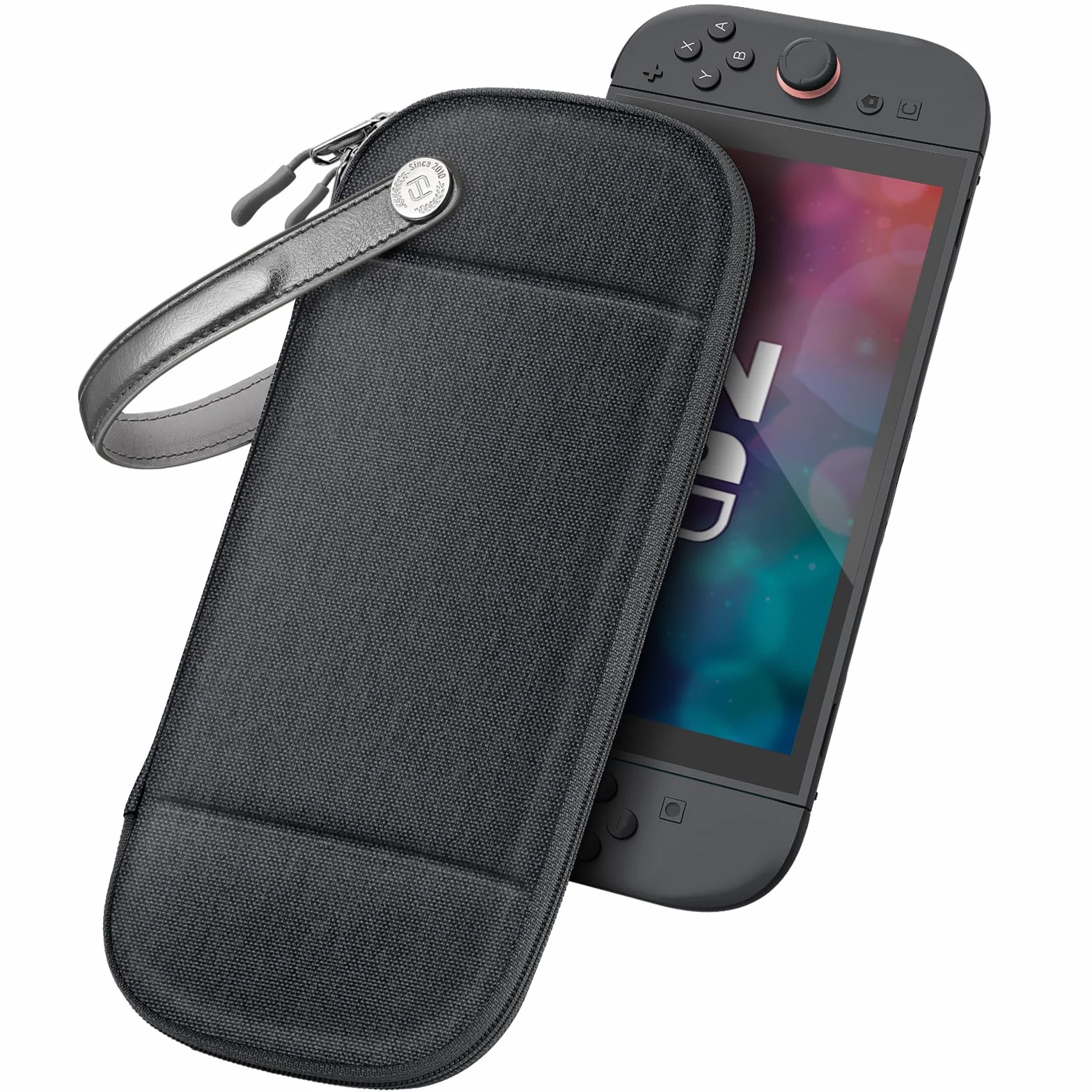 FINTIE Smukła torba do przenoszenia do Nintendo Switch 2 (2025), ochronna twarda obudowa Switch 2 z 10 przegródkami na karty do gier, przenośny pokrowiec podróżny z kieszenią na kartę i akcesoria
