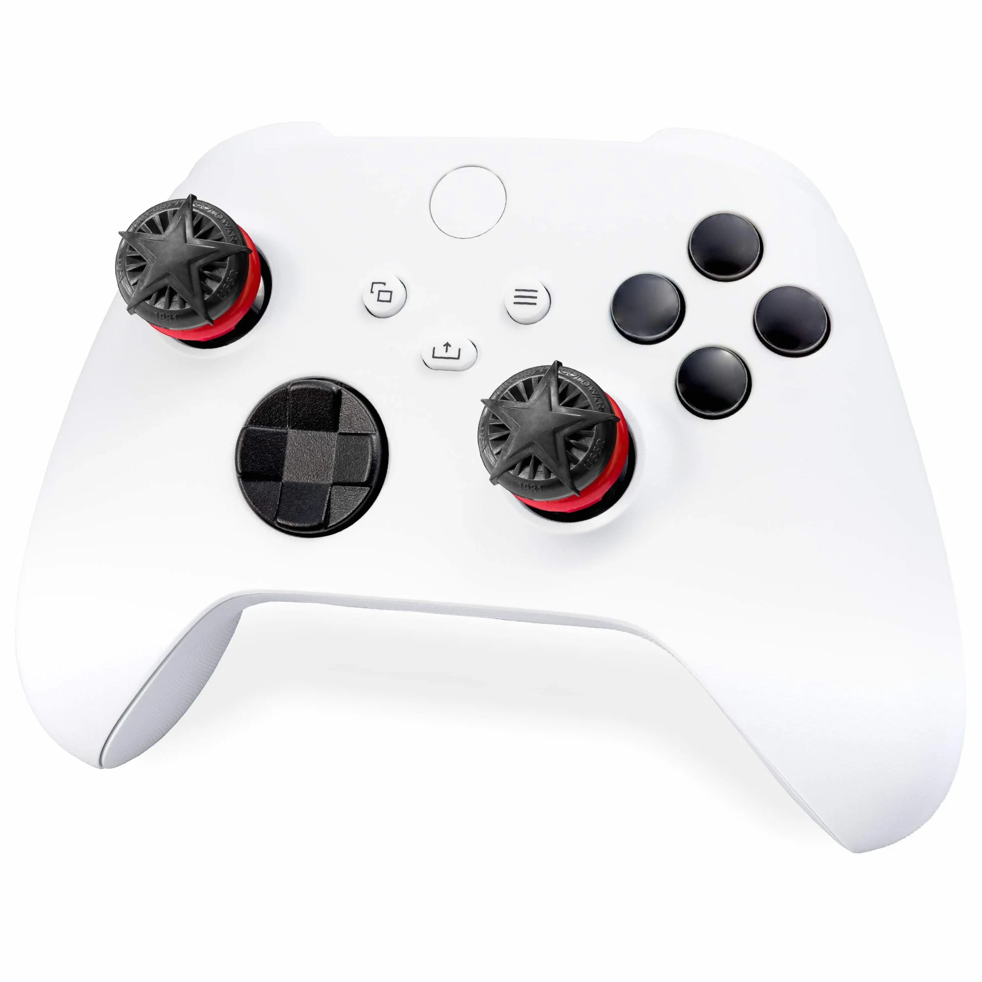 KontrolFreek Call of Duty: Black Ops Cold War Performance Thumbsticks do Xbox One i Xbox Series X, 2 wypukłe wysokie drążki, czarne/czerwone