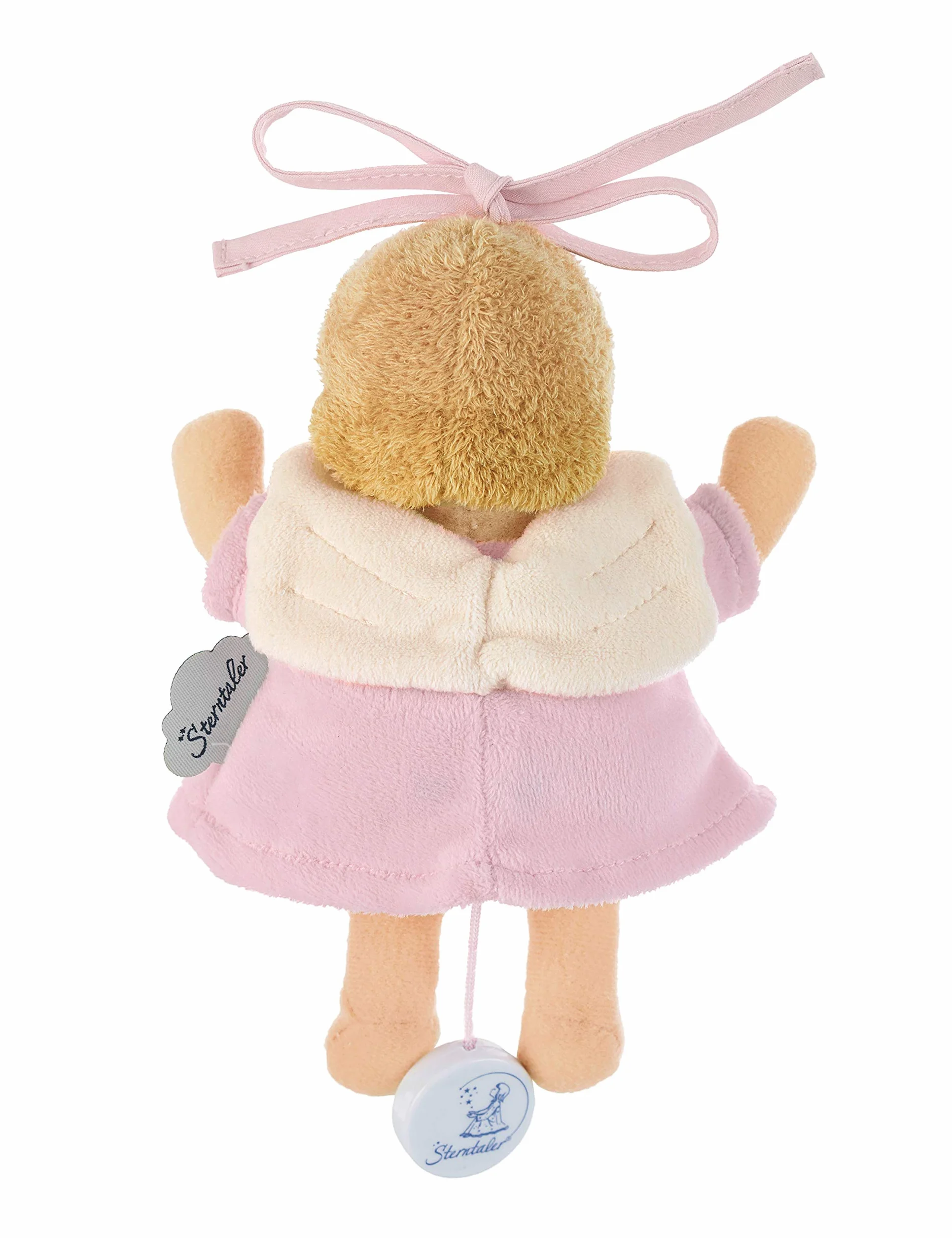 Sterntaler Mini pozytywka anioł stróż, zintegrowany mechanizm, 17 cm, różowy