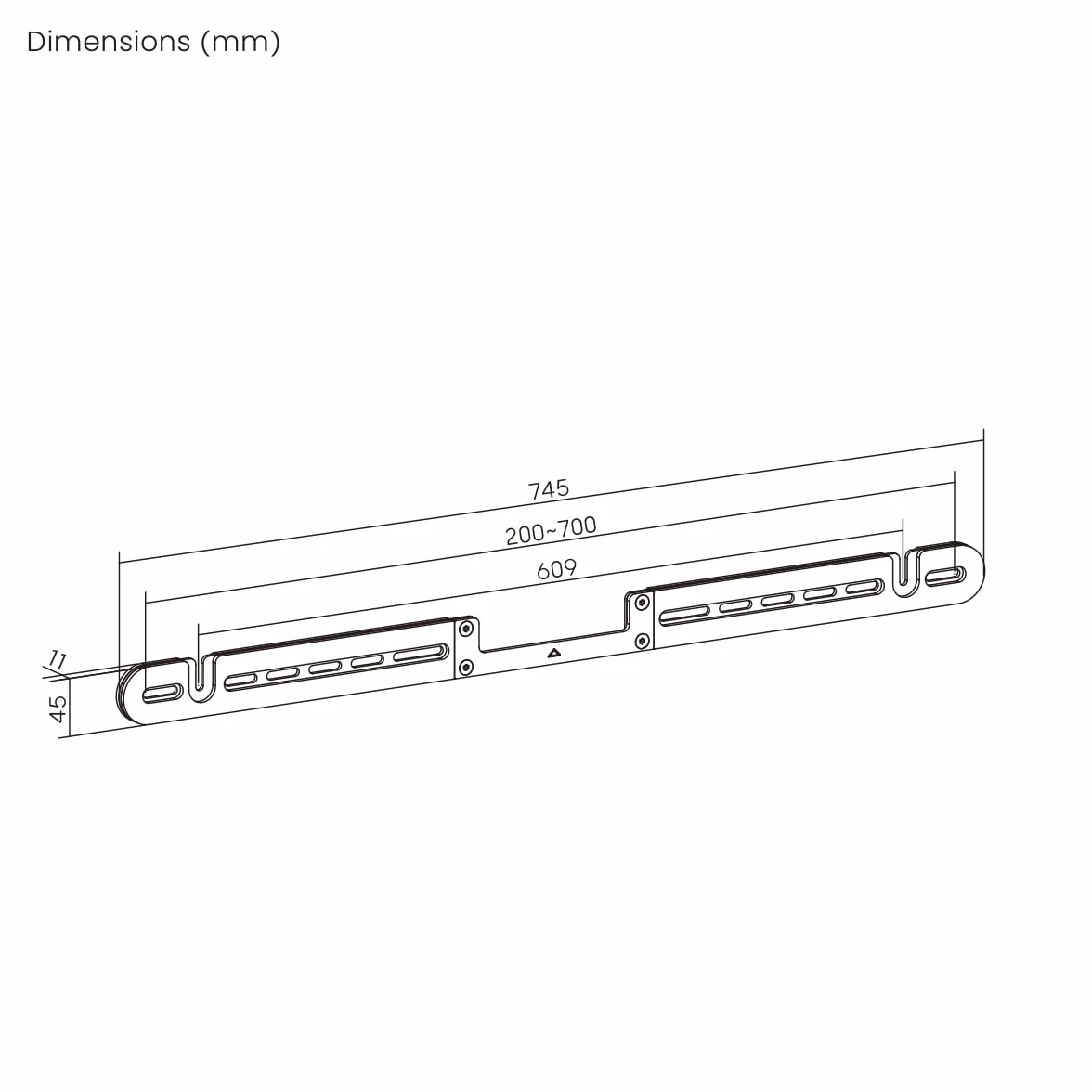 my wall Uchwyt ścienny do soundbar SONOS® Arc Ultra HS29L – Slim Design, amortyzacja antywibracyjna, elastyczny montaż nad i pod telewizorem