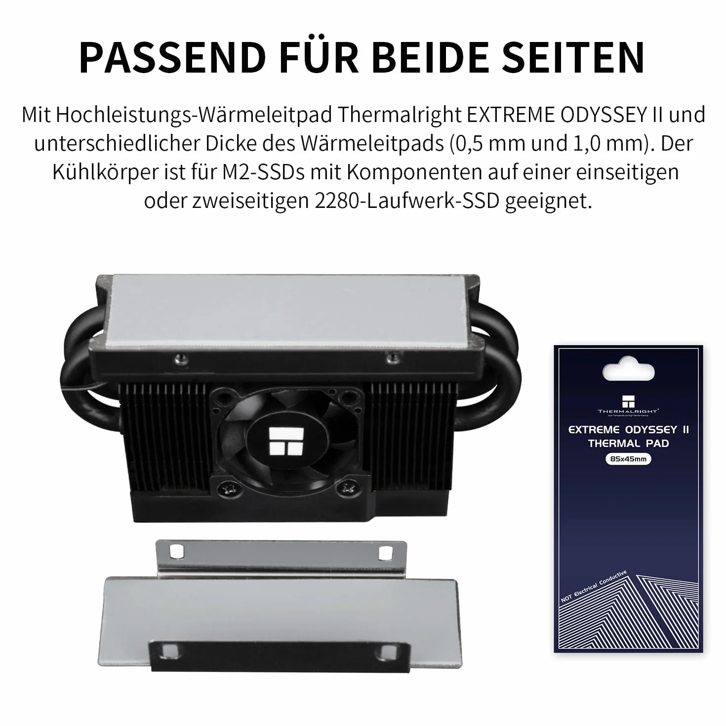 TR - HR10 2280 Pro Digital Black – dostosowane do specyfikacji 2280 M.2 Solid State Drive – idealne dopasowanie i doskonała wydajność chłodzenia, duża prędkość -30 mm - wentylator 6500 obr./min