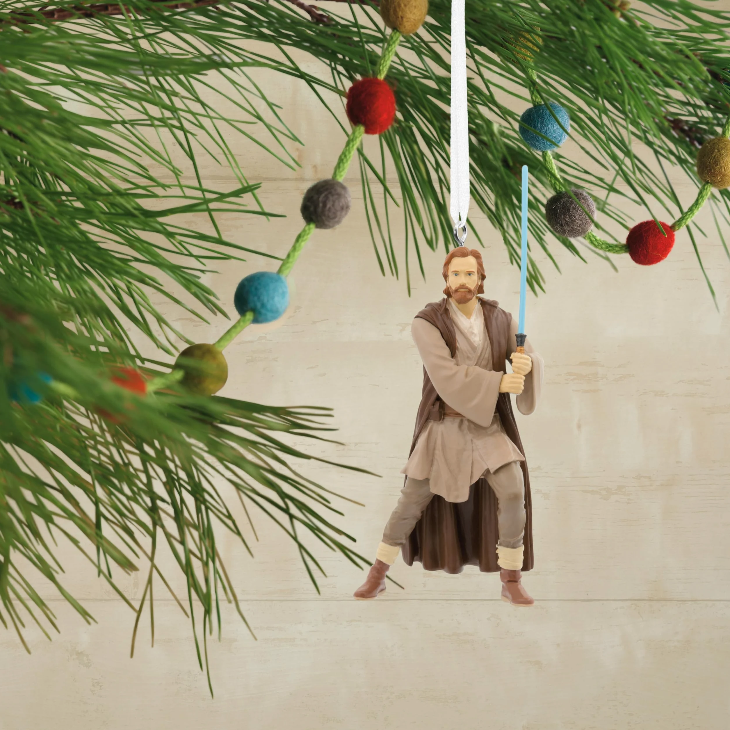 Hallmark Gwiezdne Wojny Obi-Wan Kenobi wisząca ozdoba, dekoracja choinki z żywicy, wisząca ozdoba bożonarodzeniowa, prezenty na Boże Narodzenie