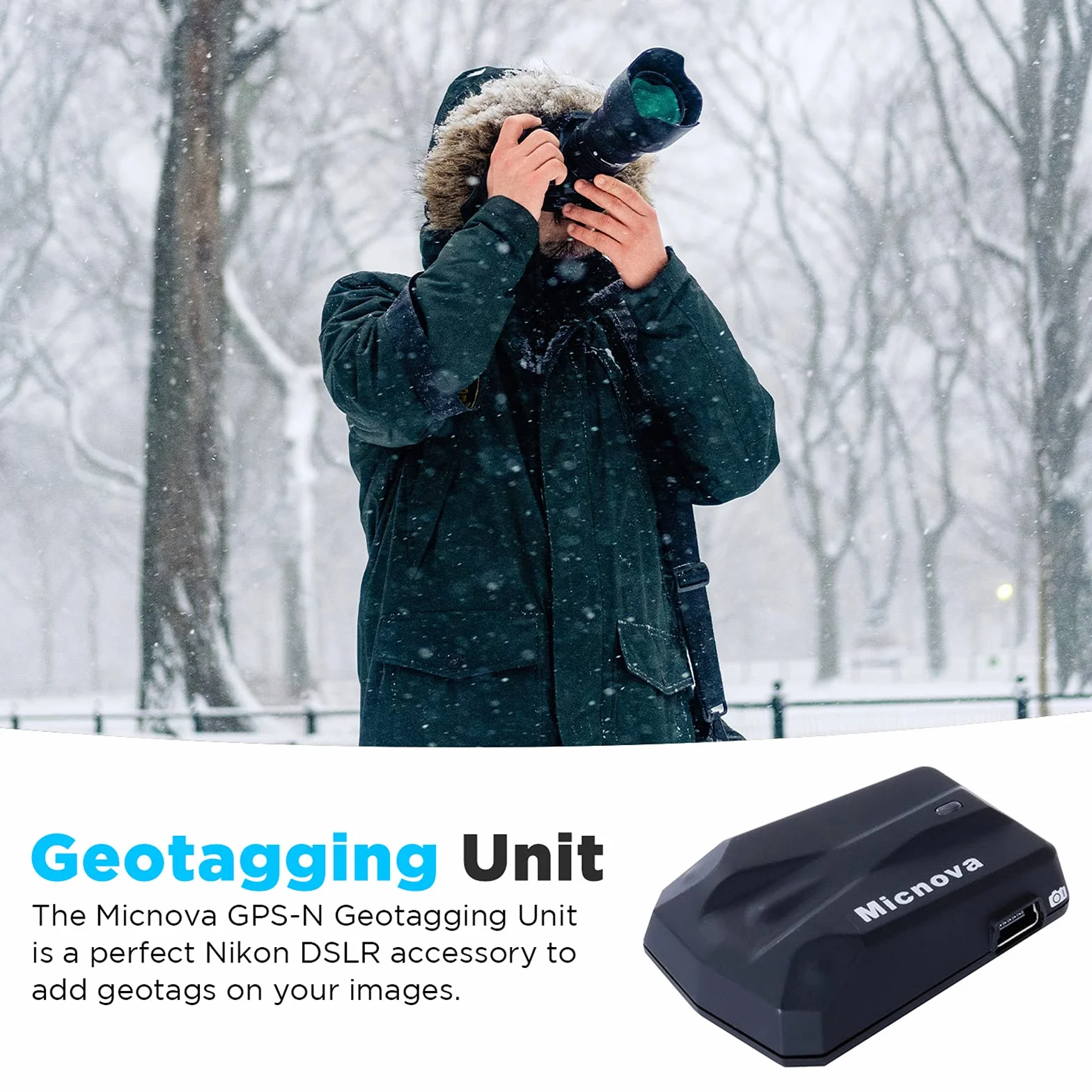 GPS-N PLUS kamera o wysokiej precyzji GPS nawigacja geotagowanie do Nikon D3100, D3200, D3300, D5000, D5100, D5200, D5300, D7000, D7100, D600, D610, D800, D810, D810, D810. 700, D 750, D90,