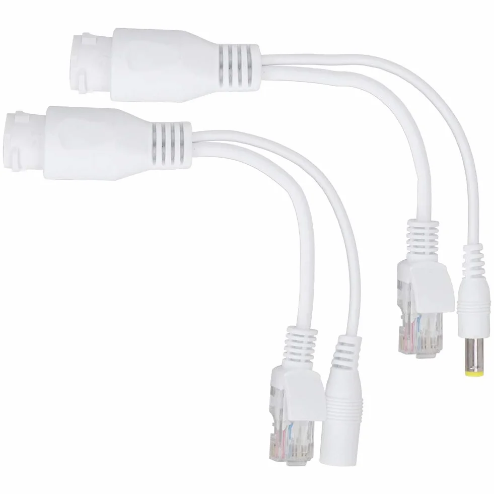 Poe Splitter 12V Power Over Ethernet Pasywny Adapter Poe Rozdzielacz Kabli Wtryskiwacz Wodoodporny Czarny (Biały)