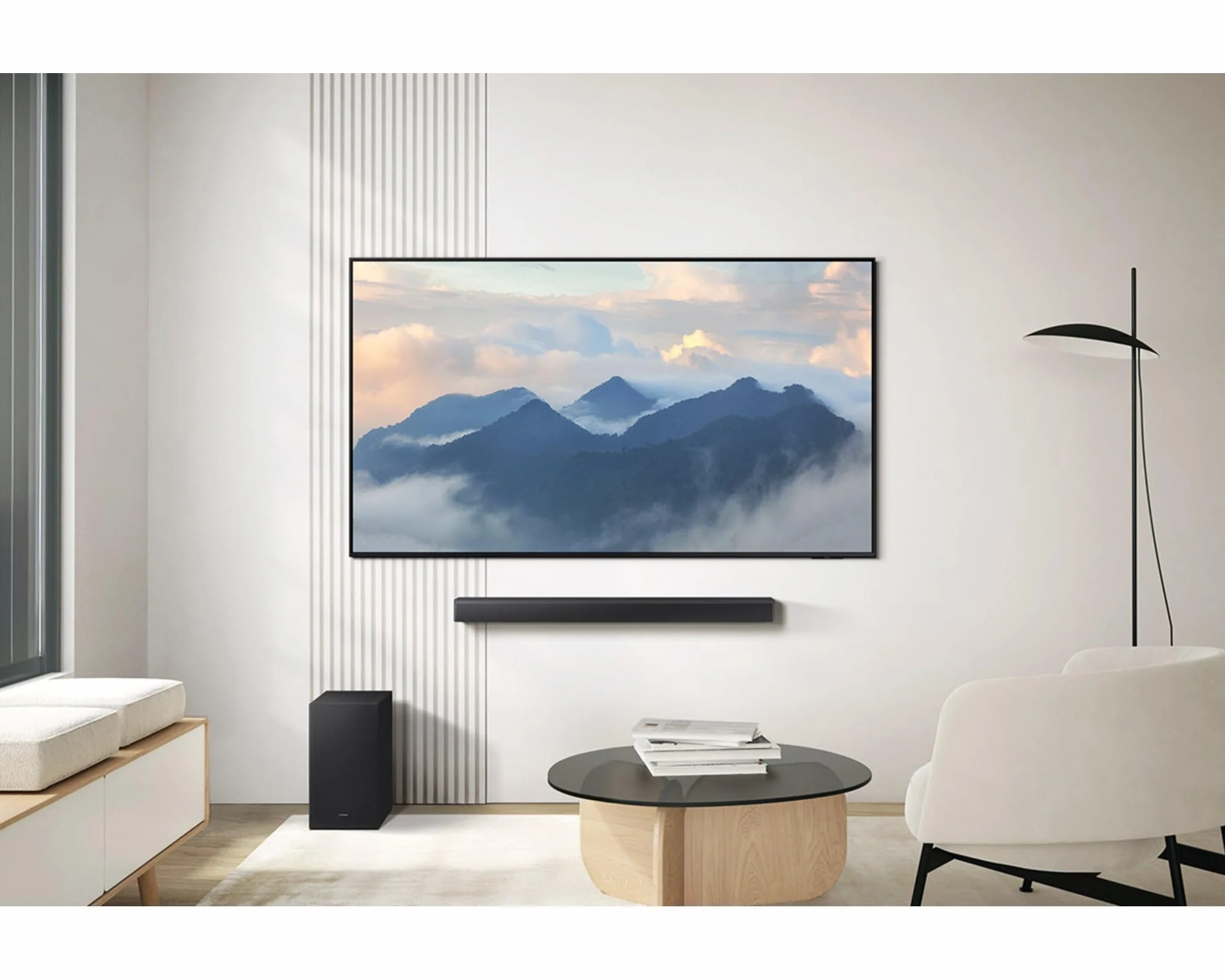 Samsung HW-B650F 3.1-kanałowy soundbar do telewizora, bezprzewodowy subwoofer, Dolby Atmos i DTS Virtual:X, Q-Symphony and Adaptive Sound