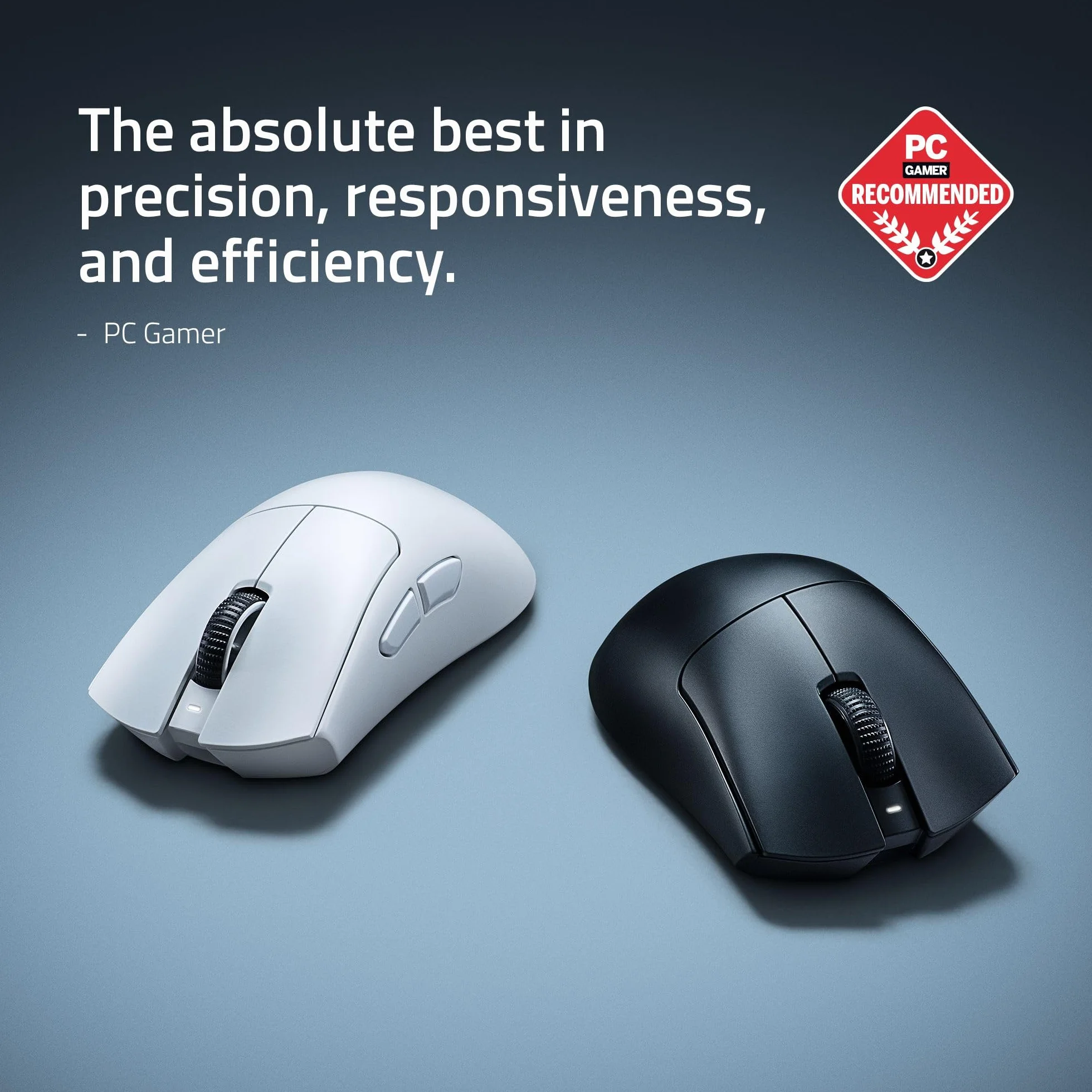 Razer DeathAdder V4 Pro - ultralekka bezprzewodowa ergonomiczna mysz sportowa - 56 g - 2,4 GHz Hyperspeed - czujnik Focus Pro 45K - 8K Hz Polling - przełączniki optyczne Gen-4 - PC/Mac | Czarny