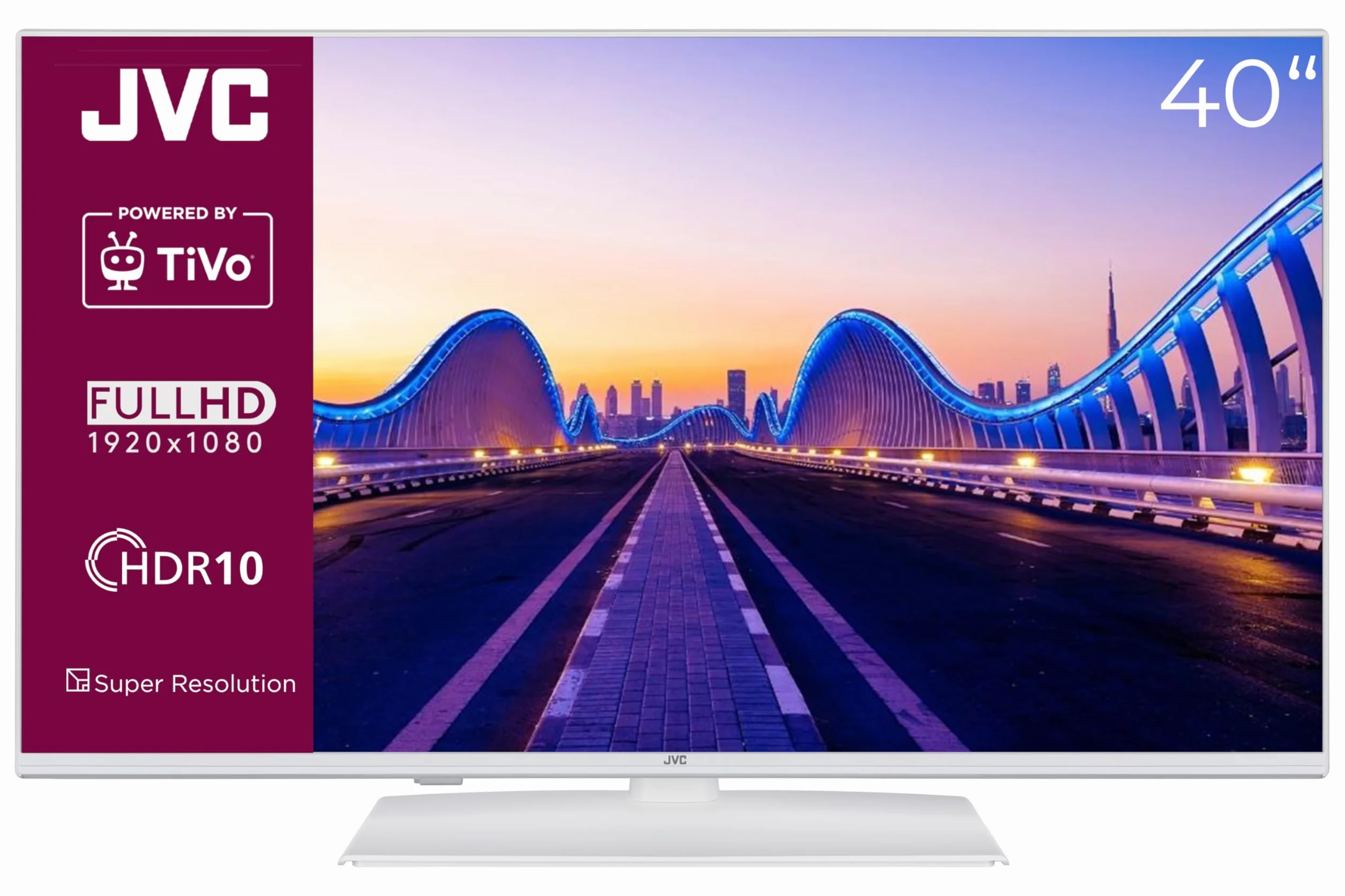 JVC TiVo LT-40VF5355W Telewizor 40" Smart TV, z potrójnym tunerem i 6 miesięcy HD+, LED biały