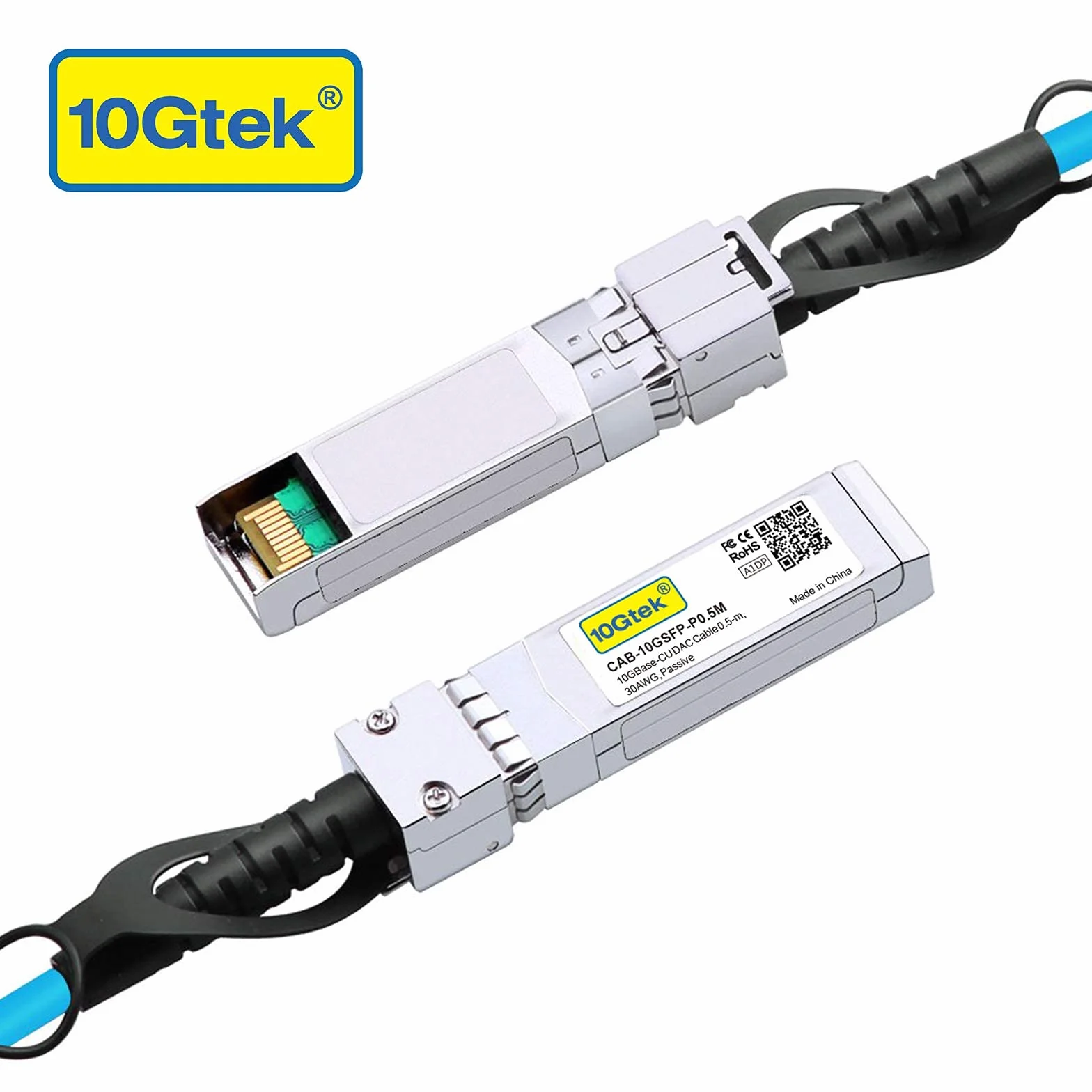 Kabel 10G SFP+ DAC 2 m (6,5 ft), Twinax SFP+ kabel do Cisco SFP-H10GB-CU2M, Meraki MA-CBL-TA-2M, Ubiquiti UniFi, D-Link, Supermicro, Netgear, Microtik, Open Switches