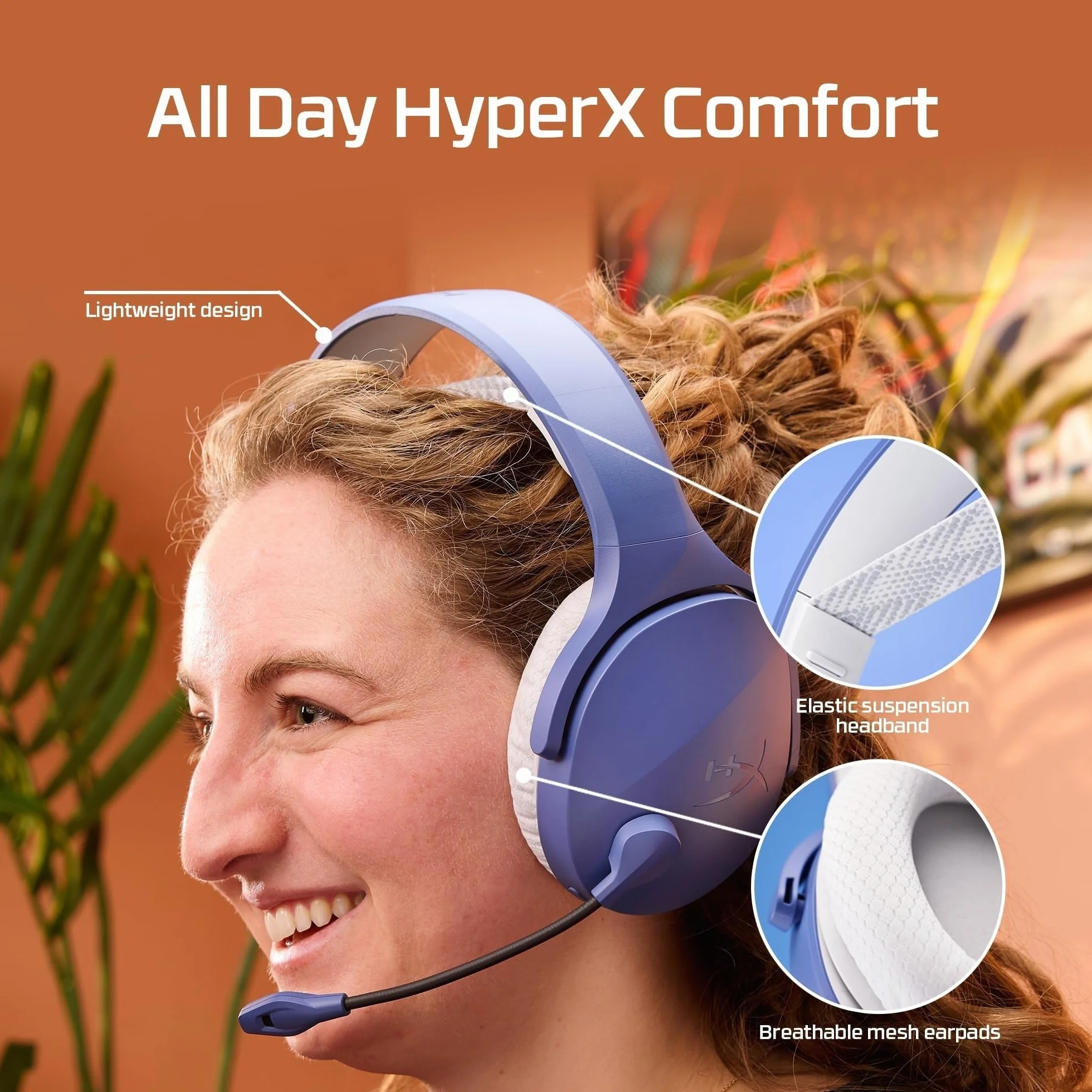 HyperX Cloud Jet podwójny bezprzewodowy zestaw słuchawkowy do gier 2,4 GHz Bluetooth PC Mac PS5 PS4 sterownik 40 mm