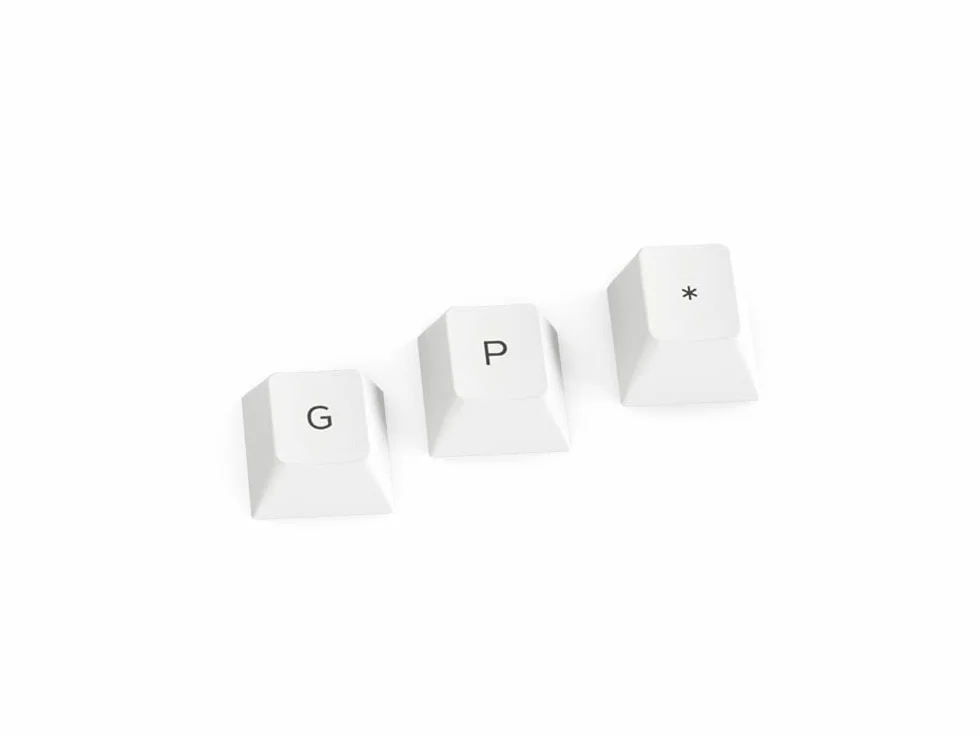 Glorious Gaming 115 klawiszy GPBT – Cherry, bardzo wytrzymały PBT, estetyka, doskonała dźwięk, oryginalny krój pisma, układ US - Arctic White