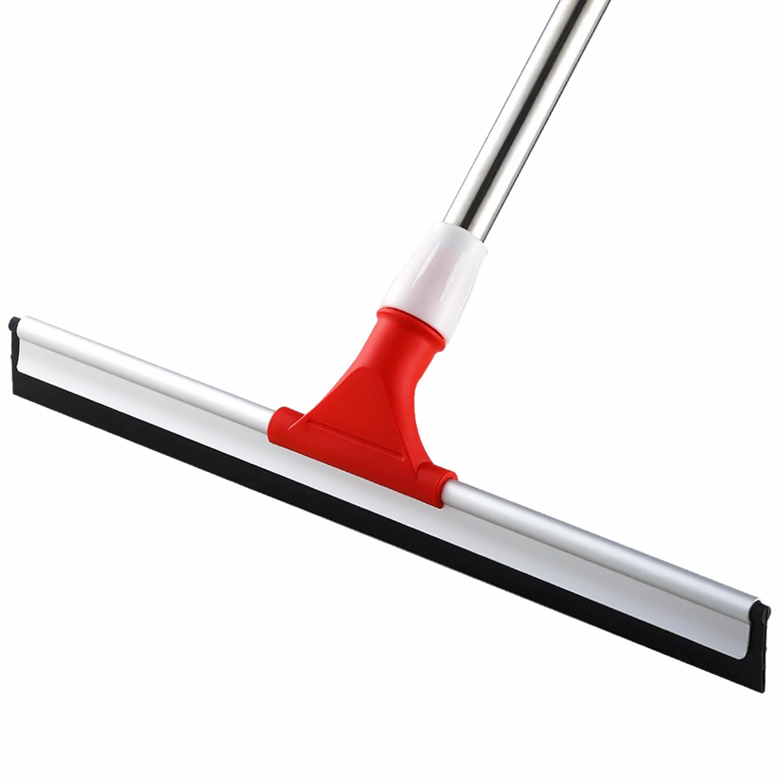 Mitclear 43cm Mop ze Ściągaczką do Podłogi z Przedłużanymi Drążkami 147cm, Gumowa Miotła Wodna do Podłóg