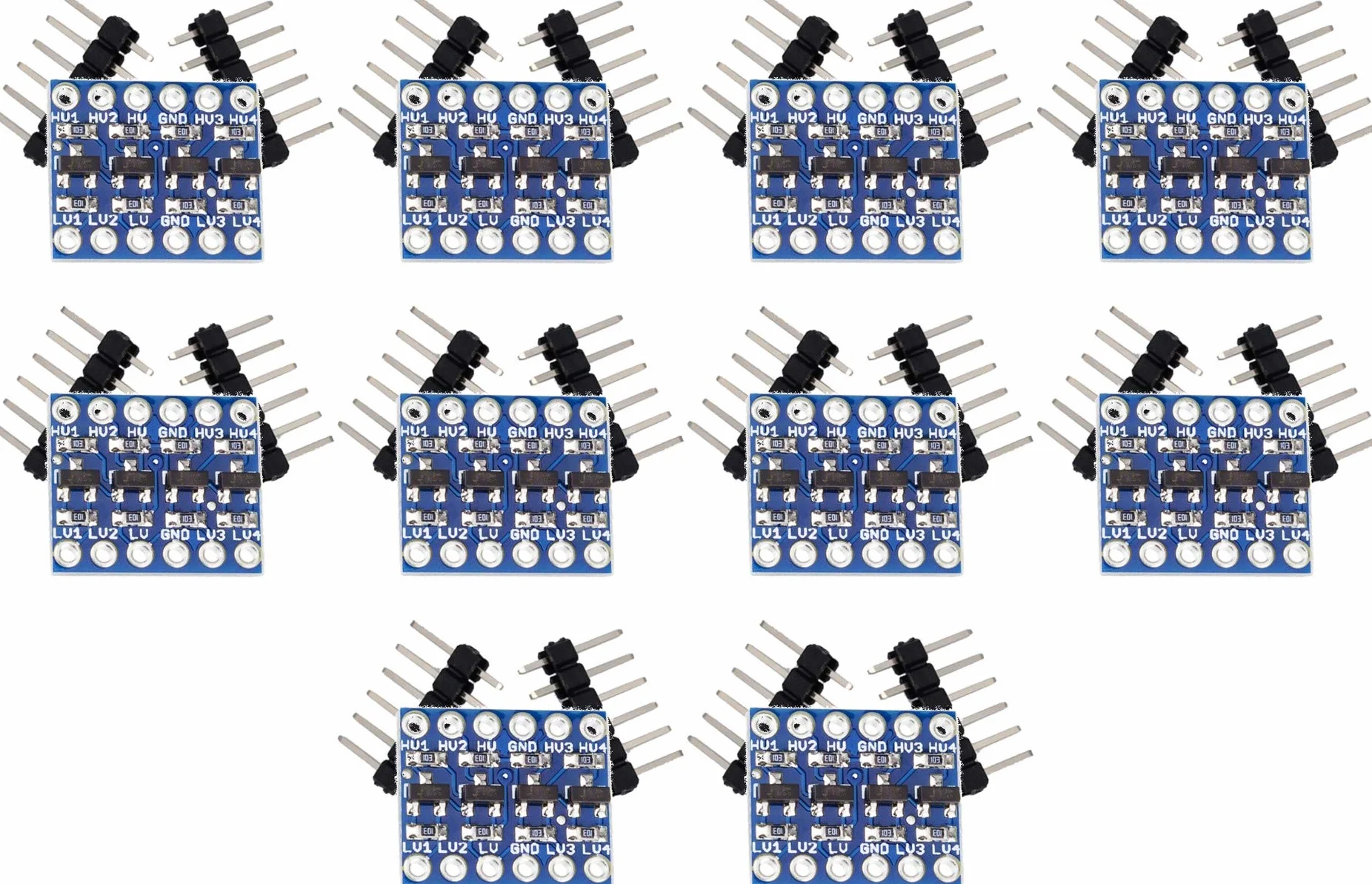 10pcs 4 Channel IIC I2C Logic Levels Converter Bi-Directional Module 5V to 3.3V