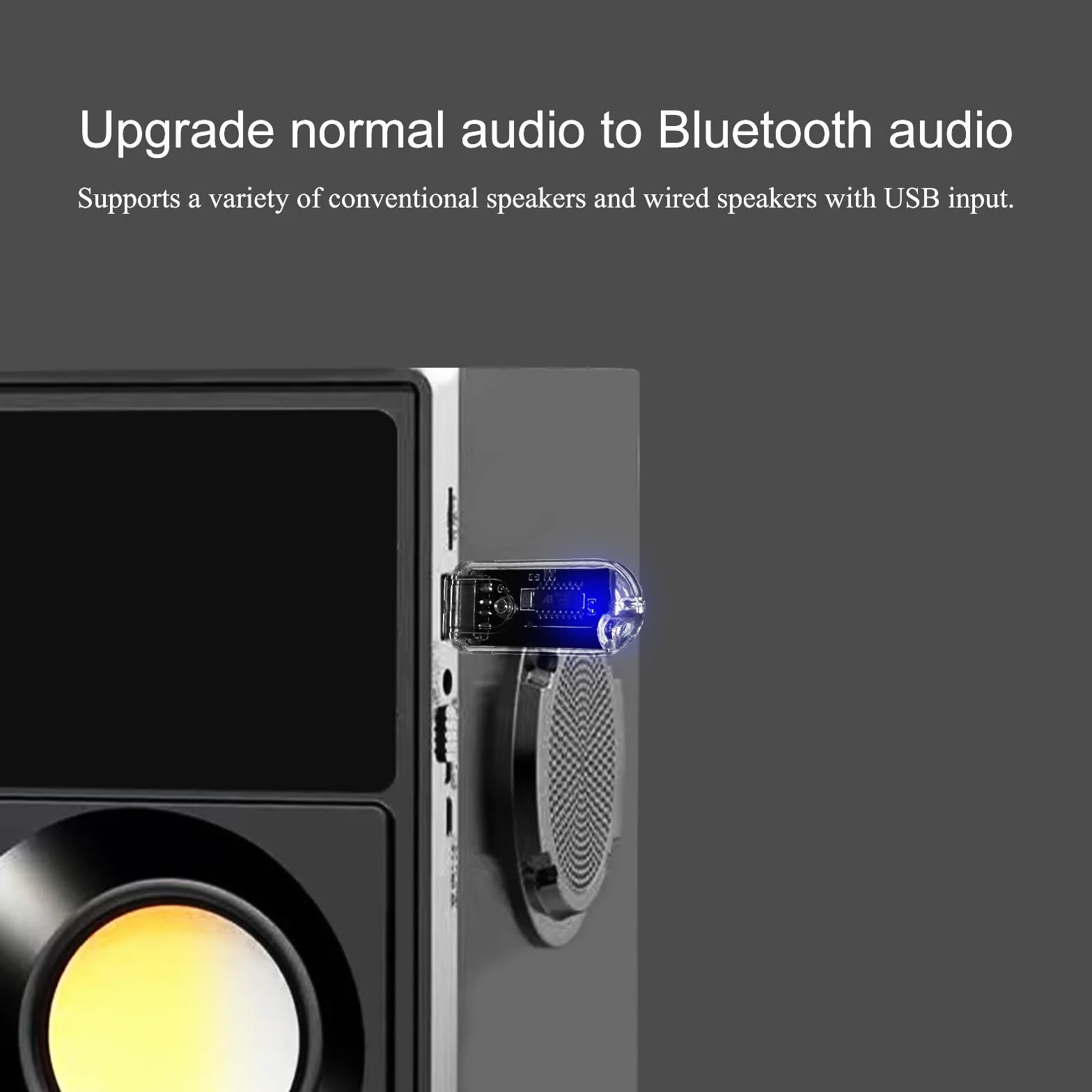 USB Bluetooth adapter audio Bluetooth 5.3 odbiornik USB Dongle Plug & Play HD Audio do głośników, systemu stereo, samochodów