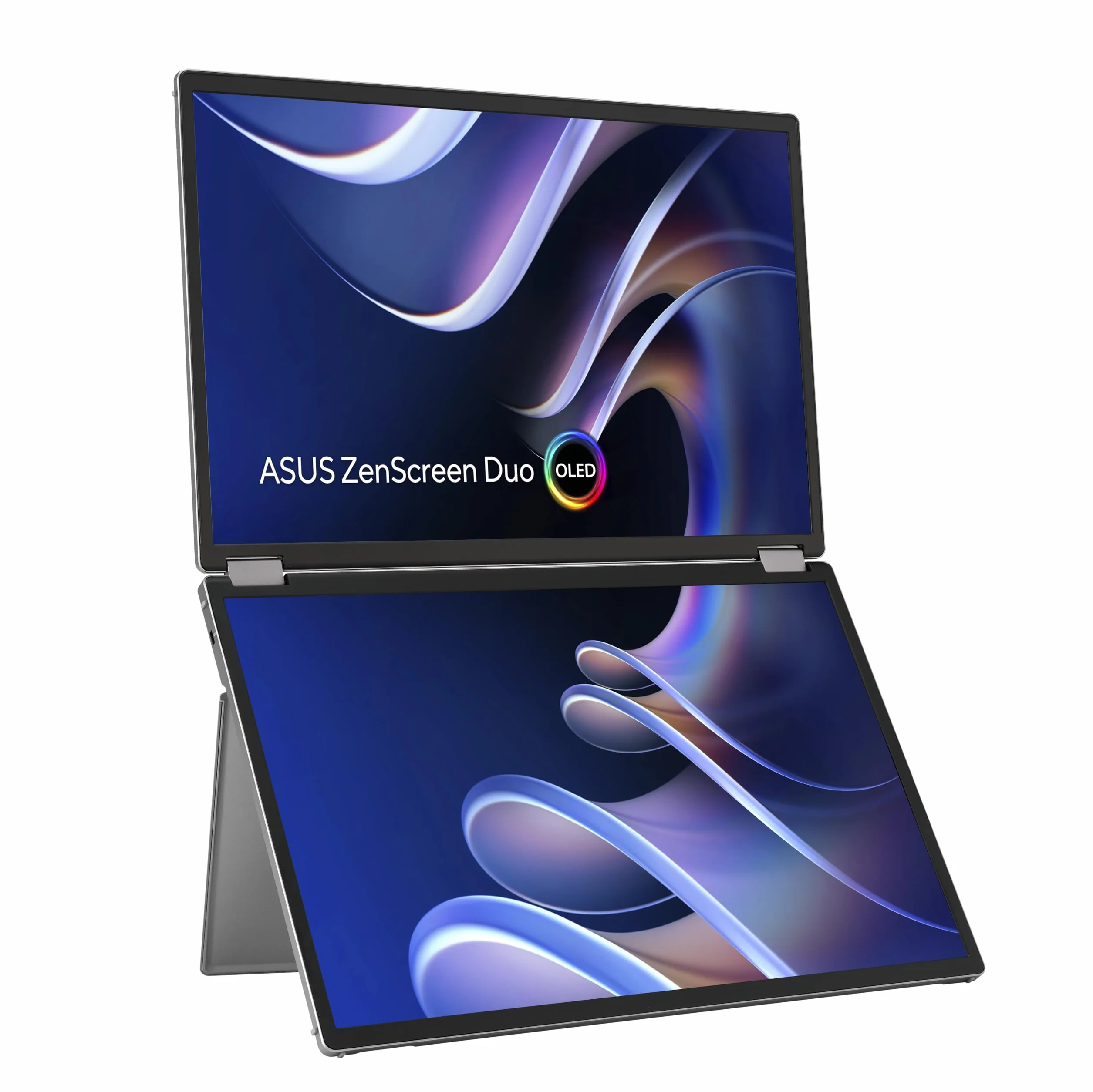ASUS ZenScreen Duo OLED MQ149CD 360° sk?adane przeno?ne monitory - podwójny ekran 14", 16:10, 1920x1200 FHD, panele OLED DisplayHDR 400 True Black, 100% DCI-P3, Delta<2, Dual USB Type-C®