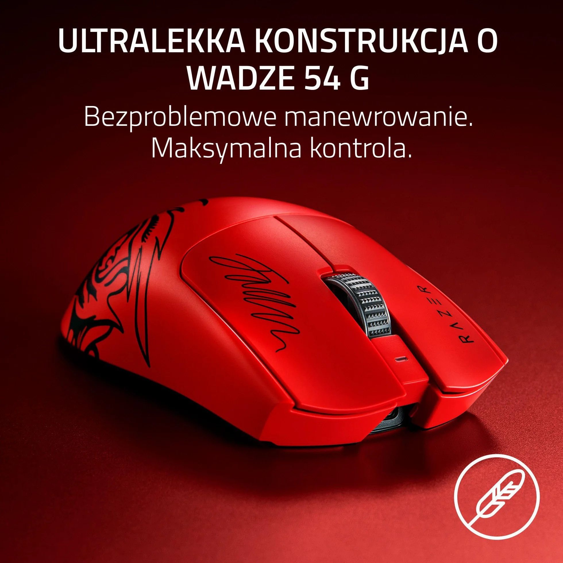 Razer Viper V3 Pro Faker Edition - Ultralekka bezprzewodowa mysz do gier e-sportowych - 8K Hz HyperPolling (lekka konstrukcja 54 g, czujnik Focus Pro 35 tys. DPI, HyperSpeed Wireless) Faker