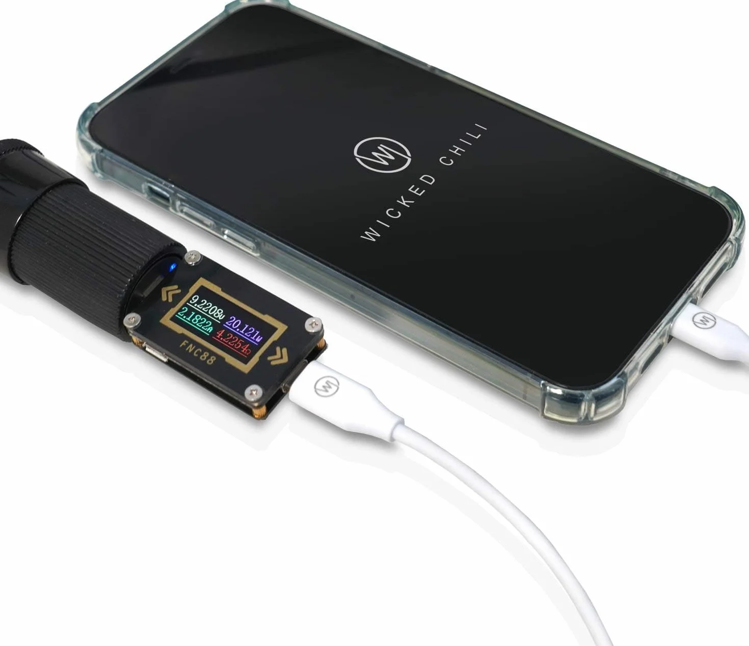 Wicked Chili Podwójna ładowarka samochodowa 30W USB C PD 3.0 Kompatybilna z iPhone 13/12 (20W = Pro, Max, Mini), 11 (18W = Pro, Max), XR, SE 2020 - Malutka aluminiowa USB-C do zapalniczki