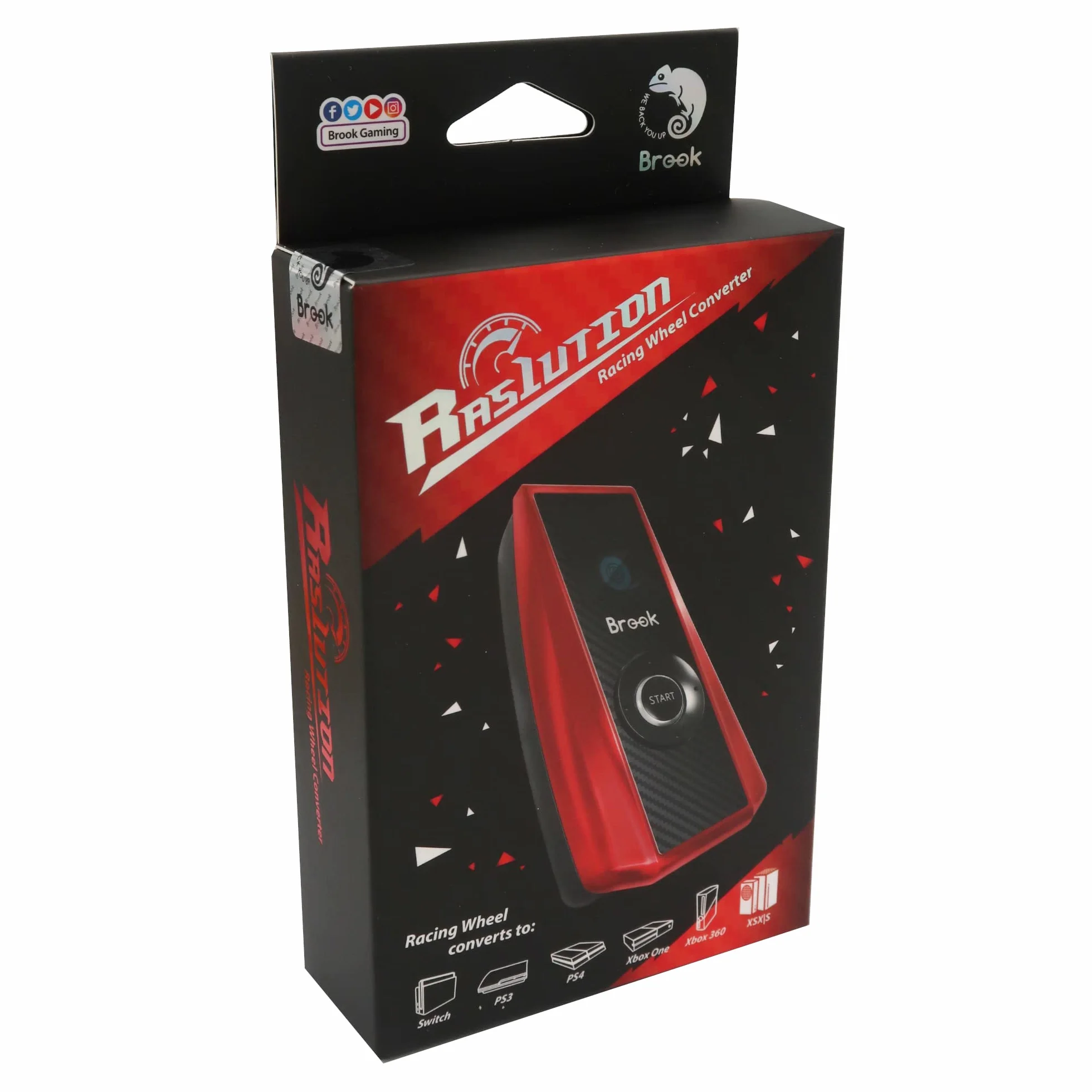 Konwerter kierownicy Mcbazel Brook Ras1ution Racing kompatybilny z kierownicą G29 Driving Force GT i Pro Racing na konsole PS3, PS4, Xbox 360 i Switch