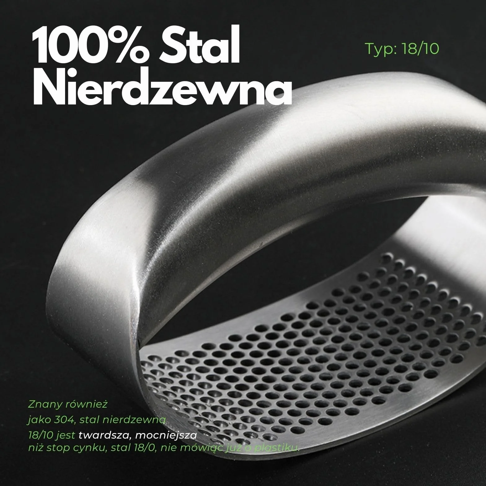 CLOVE Wyciskacz do czosnku ze stali nierdzewnej 18/8, antykorozyjny, do mycia w zmywarce, rozdrabniacz do pasty czosnkowej (S)