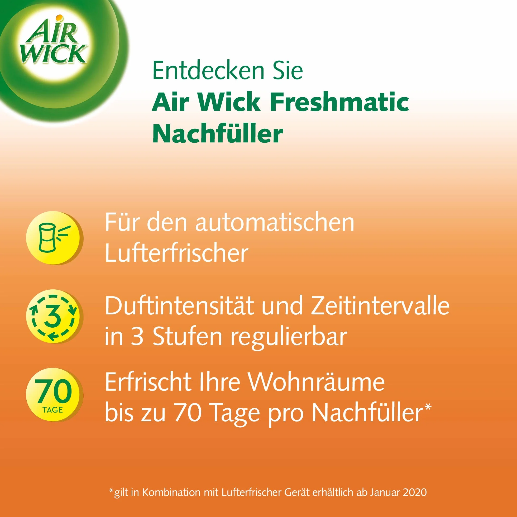 Air Wick Freshmatic Max spray do pomieszczeń – wkład uzupełniający do Air Wick Freshmatic Max – zapach: Citrus – 6 x 250 ml wkład uzupełniający zapach do pomieszczeń i odświeżacz powietrza