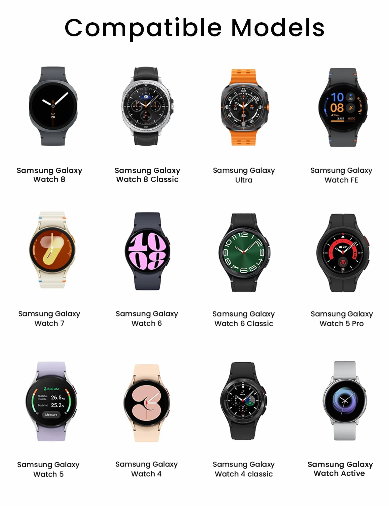 Kabel USB C do Samsung Galaxy Watch 8 / 8 Classic / 7 / Ultra 3,3 m zamiennik ładowarki typu C do Galaxy Watch FE/6/6 Classic/5 Pro/5/4/4 Classic/3/Active 2/Active Charging Dock