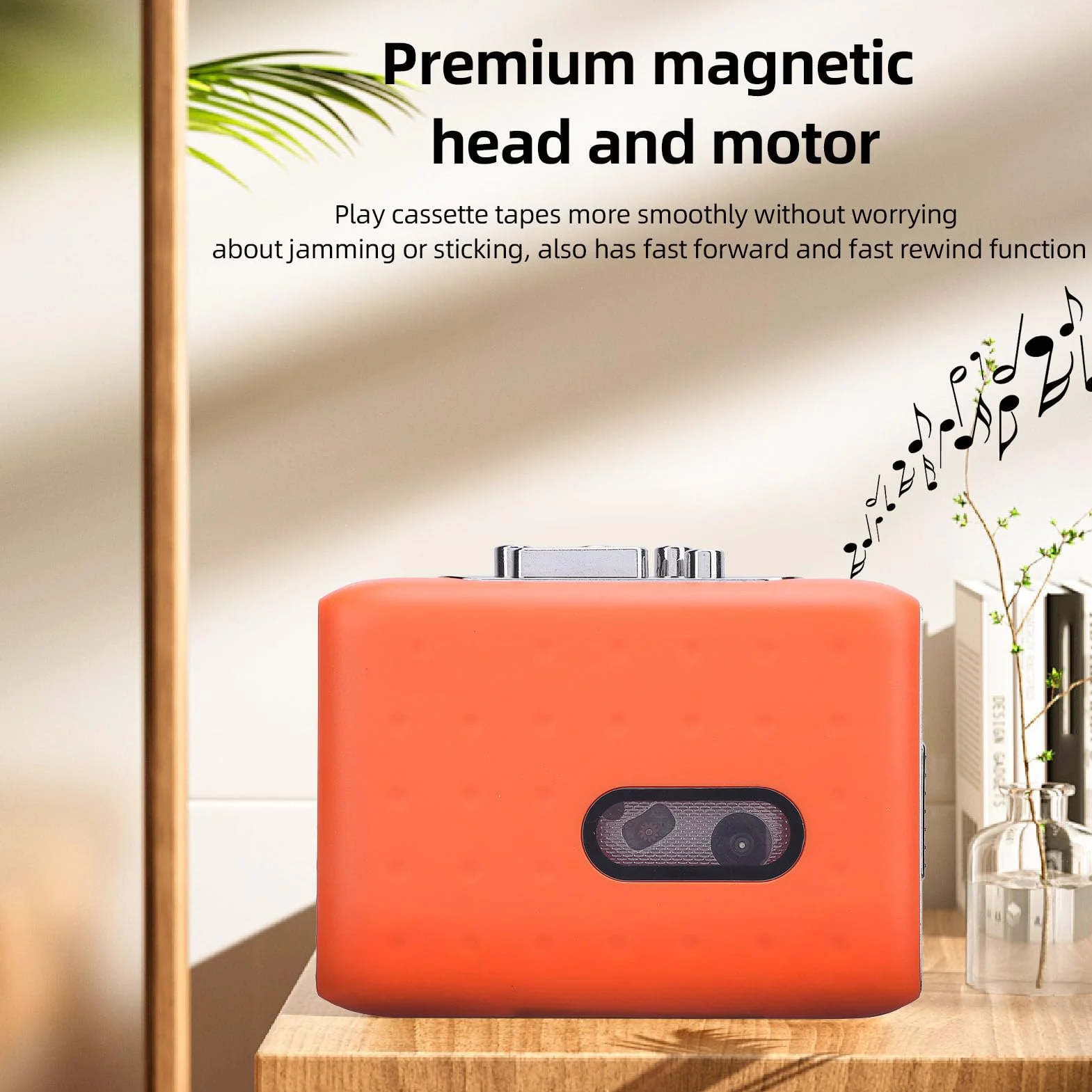 Sxhlseller Przenośny Odtwarzacz Kasetowy, Kasetowy Magnetofon, Kasety do Mp3 Cyfrowego Konwertera z Gniazdem Słuchawkowym, Wbudowane Mikrofon