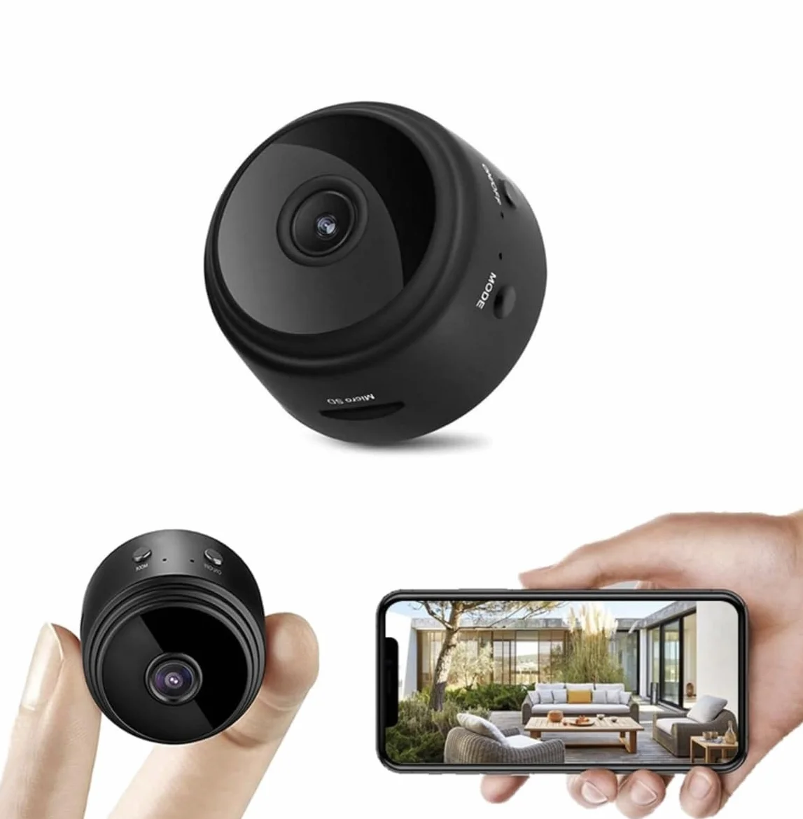 Miniaturowa kamera szpiegowska 1080p WiFi, bezprzewodowa ukryta kamera do użytku wewnątrz i na zewnątrz