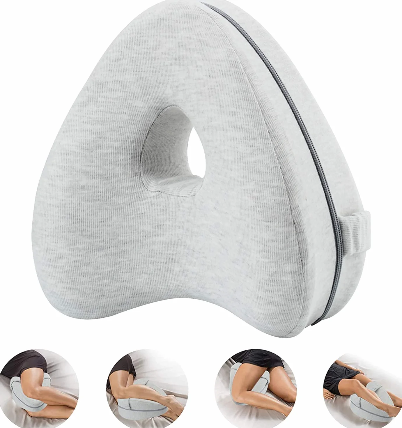 Ergonomiczna poduszka na nogę do kolan z pianki memory do spania na boku