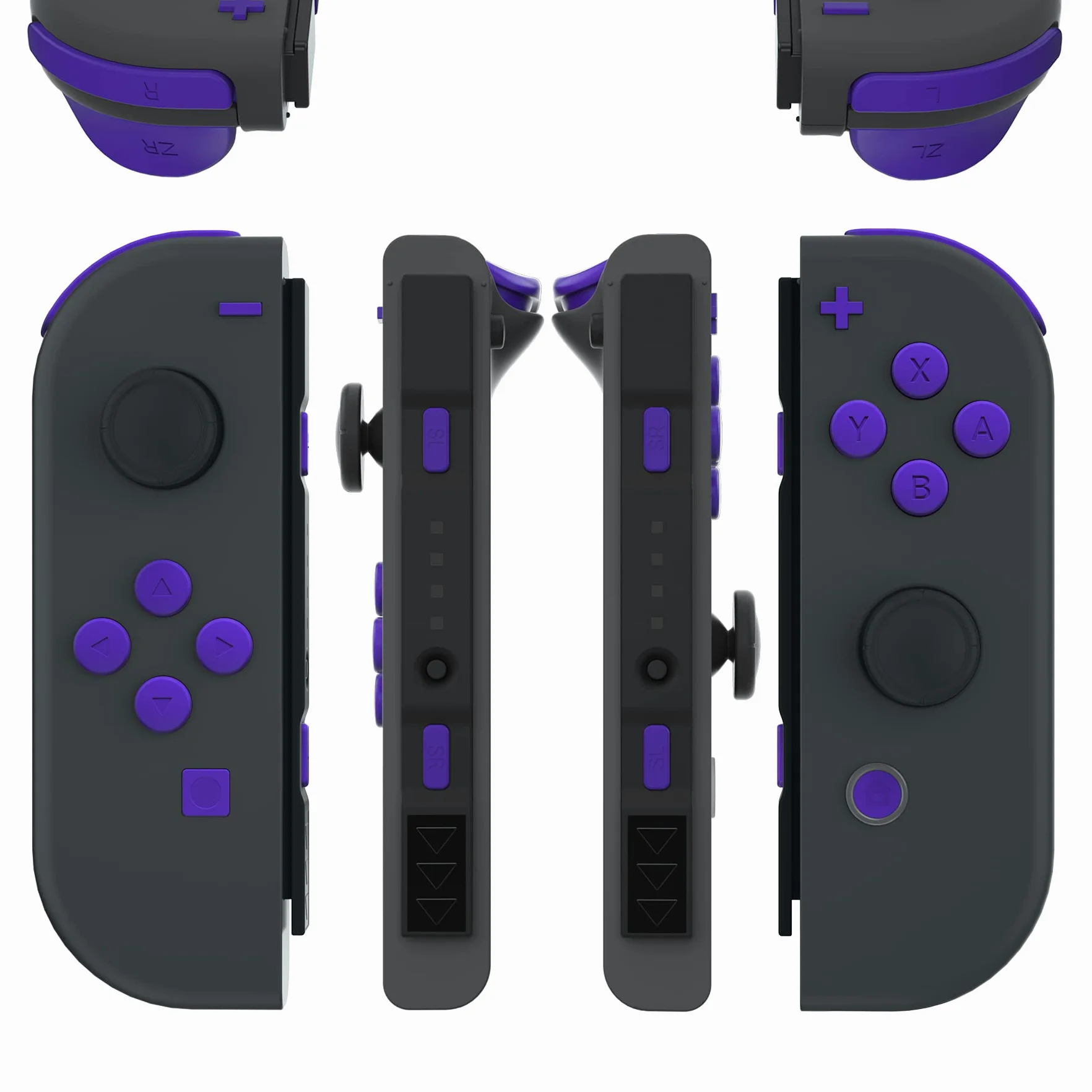 eXtremeRate Fioletowy Wymiana Klawisze Kierunkowe ABXY SR SL L R ZR ZL Przyciski Spustowe Sprężyny, Pełny Zestaw Przycisków zNarzędziami dla Nintendo Switch & Switch OLED Joy-con - JoyCon Shell Nie Jest Wliczony W Cenę