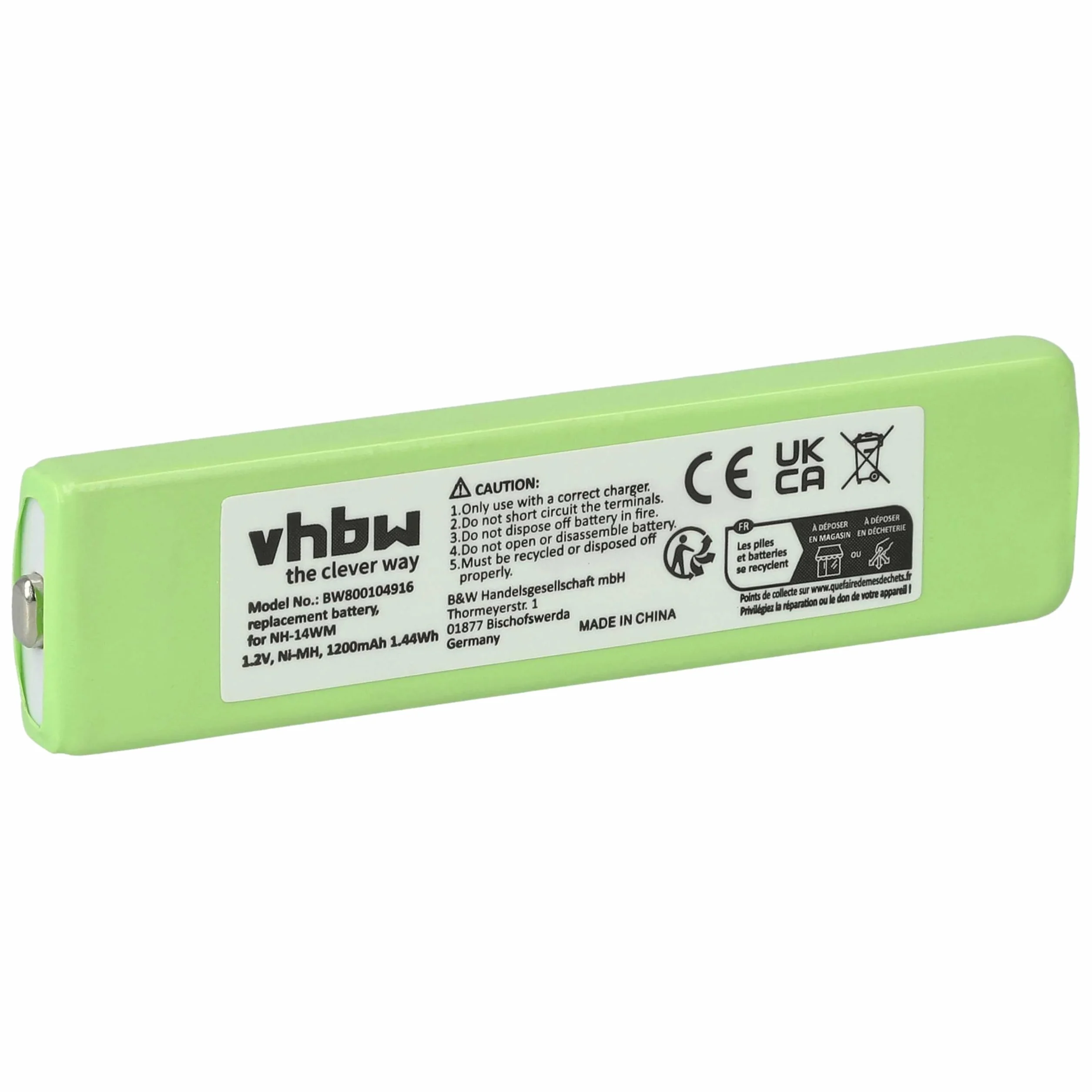 vhbw Akumulator kompatybilny z odtwarzaczem MP3 Grundig Mystixx CDP9410 odtwarzacz MP3 (1200 mAh, 1,2 V, NiMH)