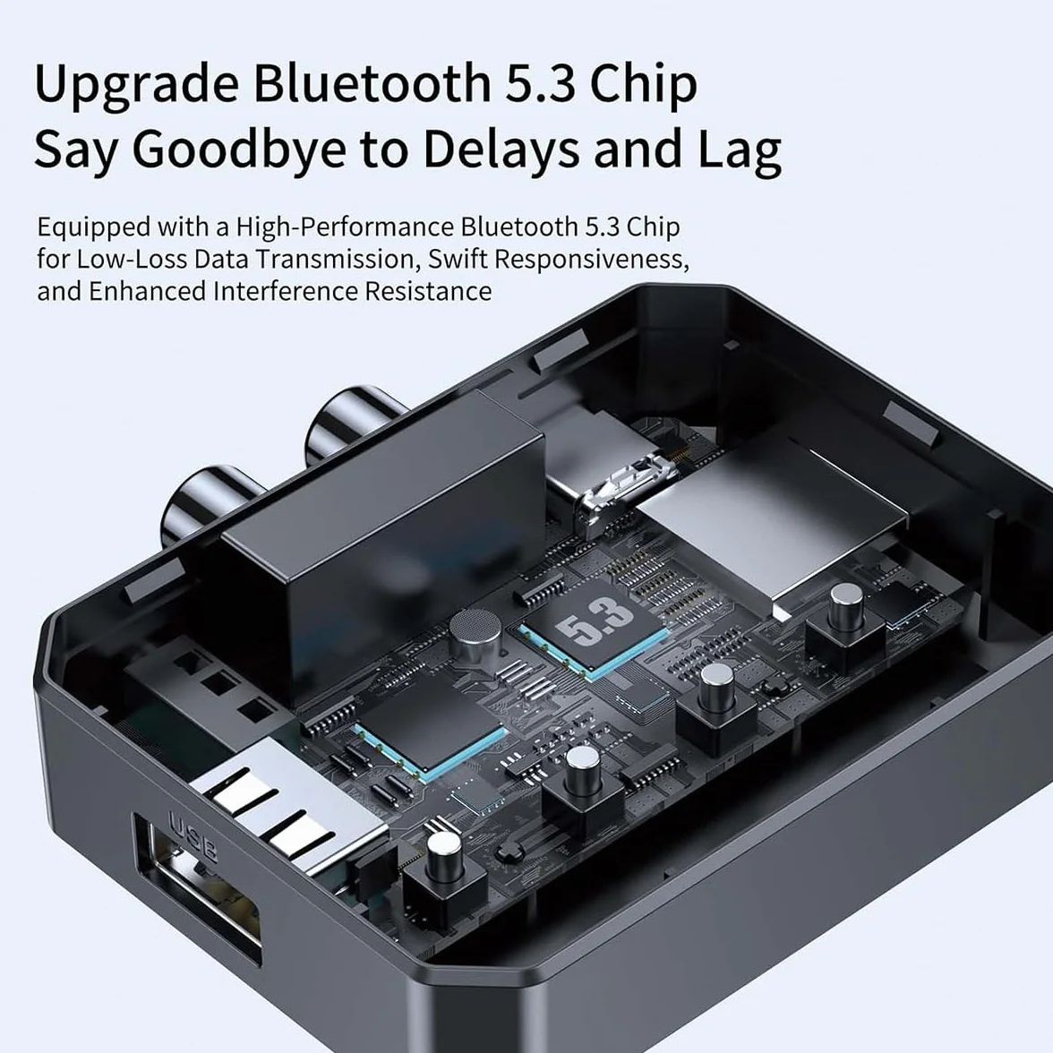 Odbiornik Bluetooth NFC, Adapter Bluetooth 5.3 AUX do Samochodu, Bezprzewodowy Odbiornik Audio do Domowego Zestawu Stereo/GłOśNika/Muzyki