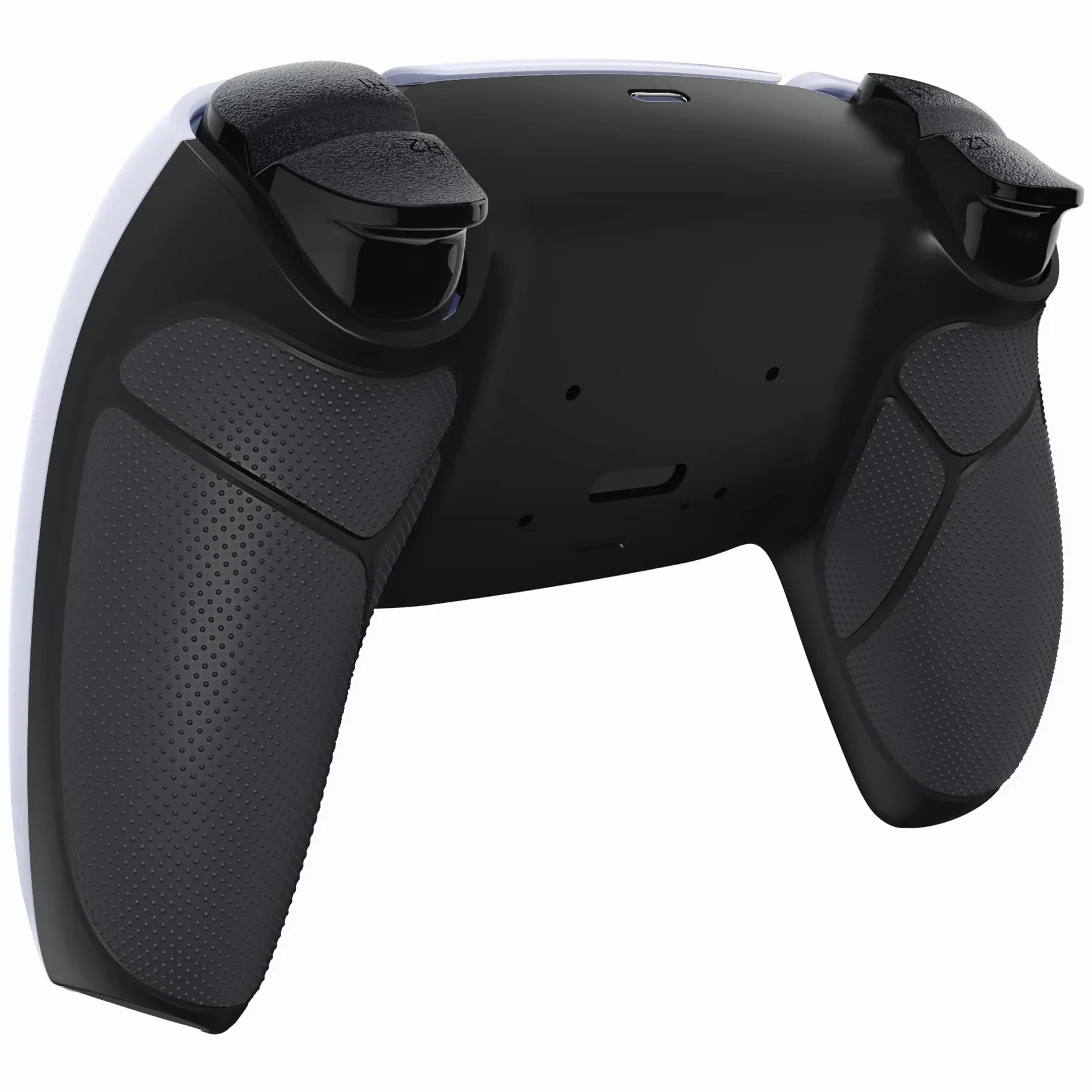 Czarny Wydajna Gumowana Rękojeść Przeprojektowana Back Shell dla ps5 Controller eXtremerate Rise & RISE4 Remap Kit - Controller & Rise Remap Board Nie Są Wliczone W Cenę