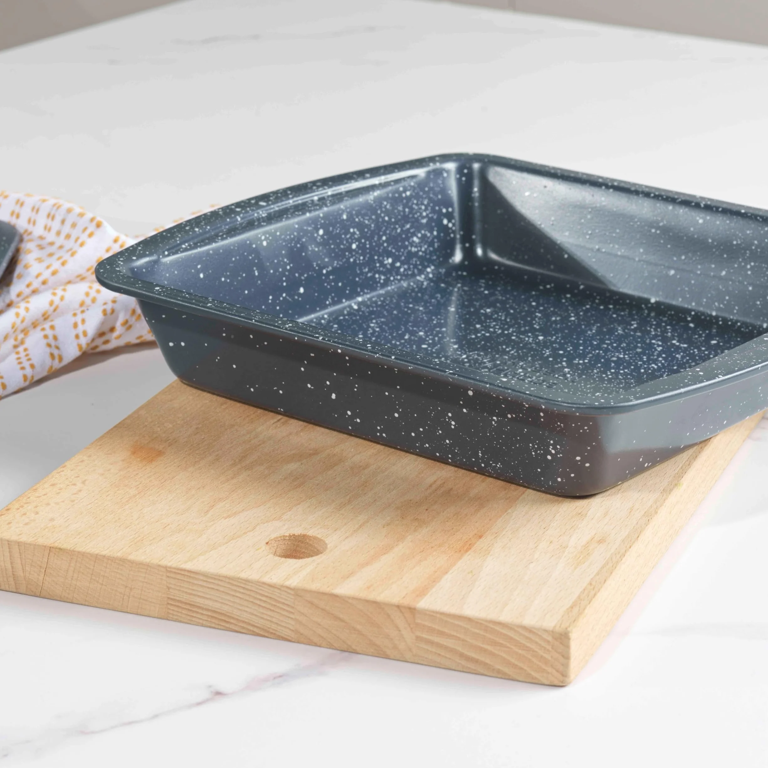 Russell Hobbs RH00997EU7 Patelnia kwadratowa 26cm Nightfall Stone nieprzywierająca niebieski marmur piekarnik 220°C