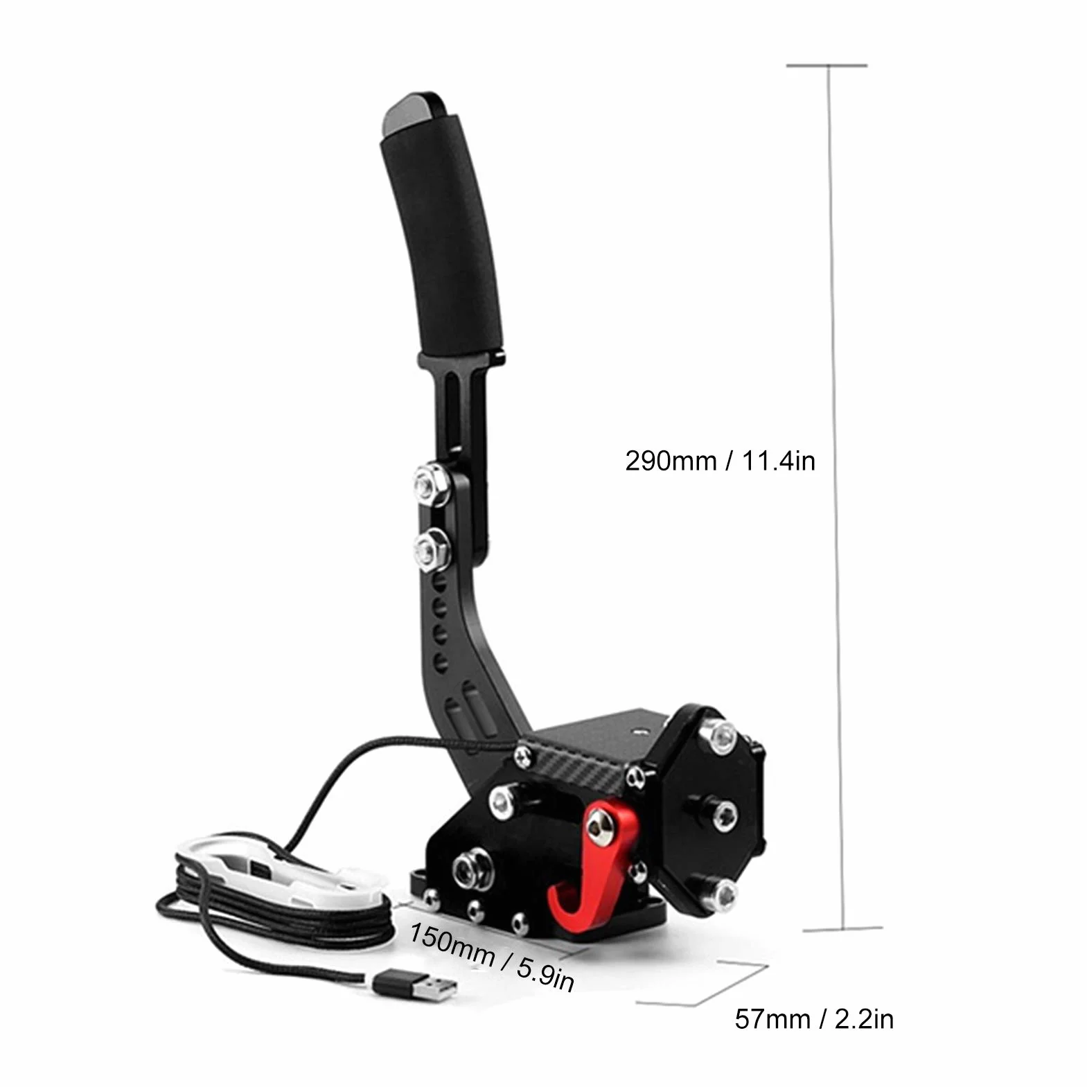 zhoul 14-bitowy hamulec ręczny USB z zaciskiem SIM, do gier wyścigowych Logitech G27 G25 G29 T500 T300 Fanatecosw LFS Dirt Rally