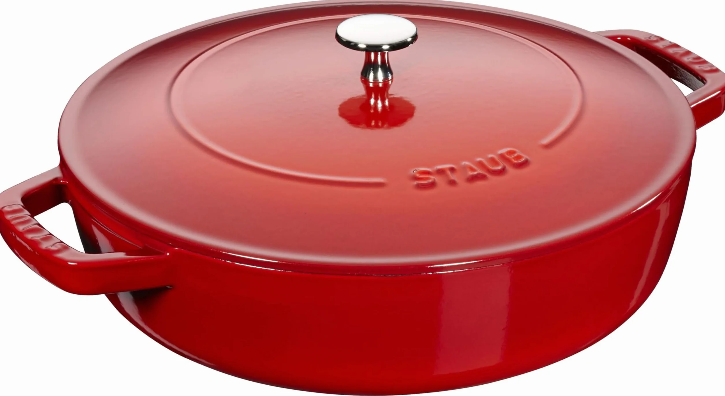 STAUB Gusseisen Bräter, rund 28 cm, 3,7 L, Kirschrot