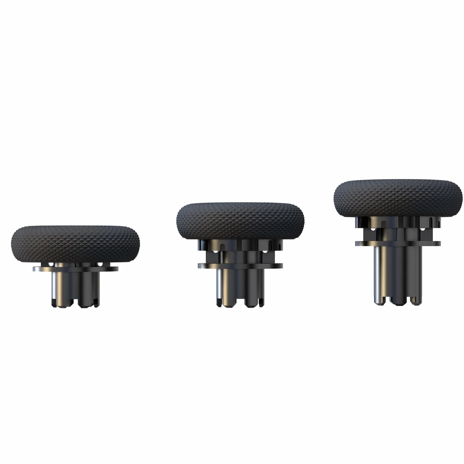 EXknight Regulacja Wysokości Thumbsticks dla Kontrolerów DualSense Edge, 1 Low-Rise (2 Wysokości), 1 Mid-Rise (2 Wysokości), 1 High-Rise (4 Wysokości)