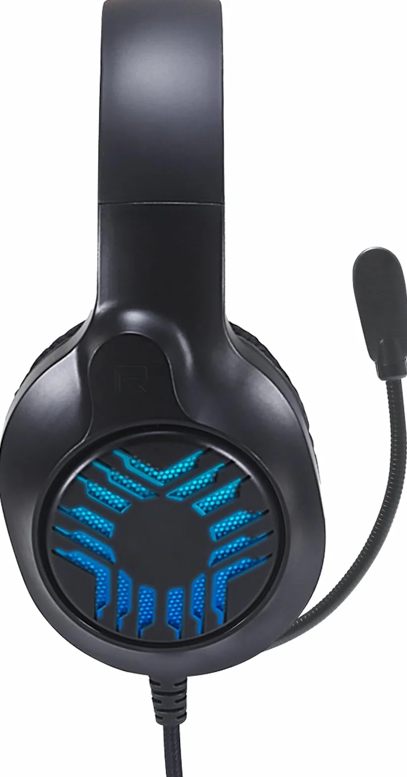 Speedlink TYRON - Zestaw słuchawkowy do gier RGB z mikrofonem do komputera PC PS4/PS5/Xbox Series X/S/Switch, oświetlenie RGB, z kablem jack 3,5 mm, adapter Y, czarny