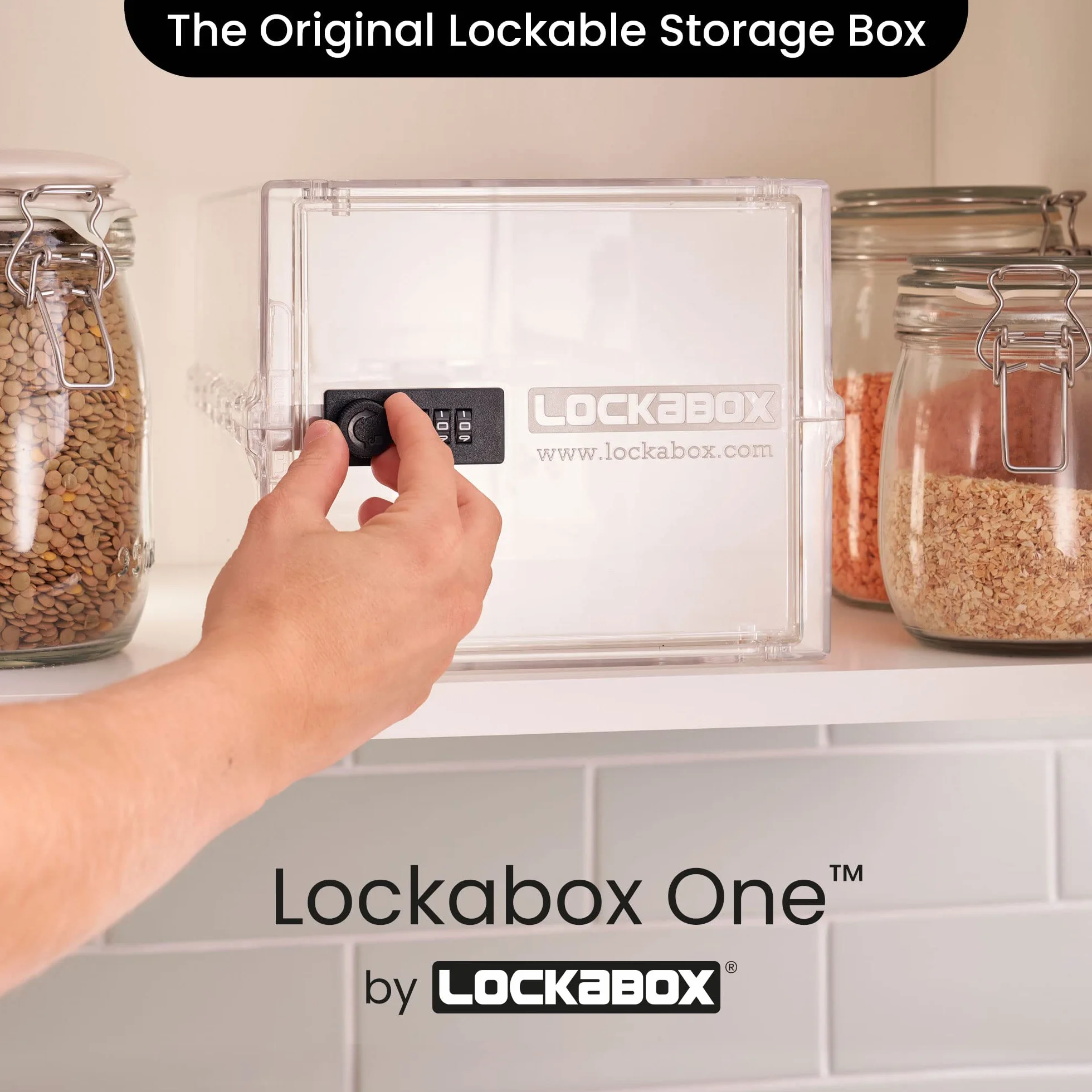 Lockabox One Zamykane pudełko do przechowywania 10 l zamek szyfrowy 31 x 21 x